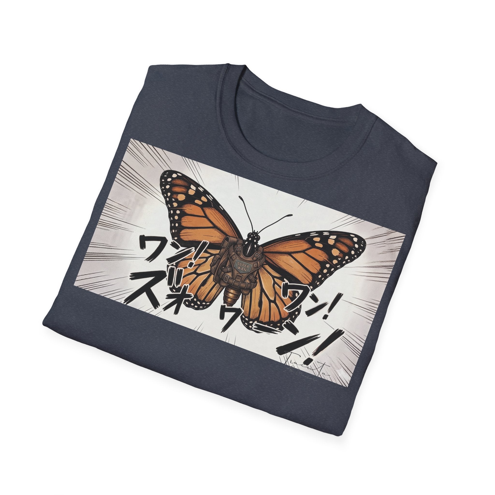 TRUCUTU Manga Butterfly Softstyle T-Shirt – Japanese Anime Streetwear