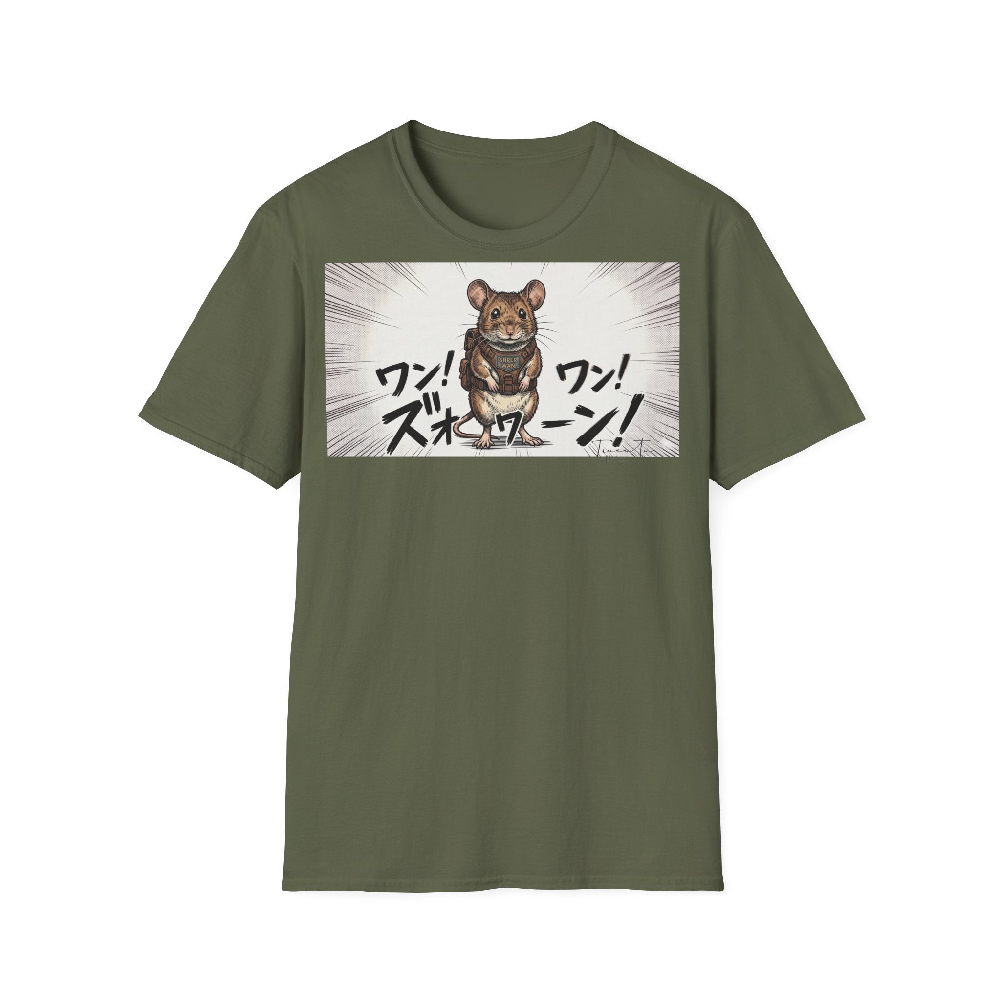TRUCUTU Manga Mouse Softstyle T-Shirt – Japanese Anime Streetwear