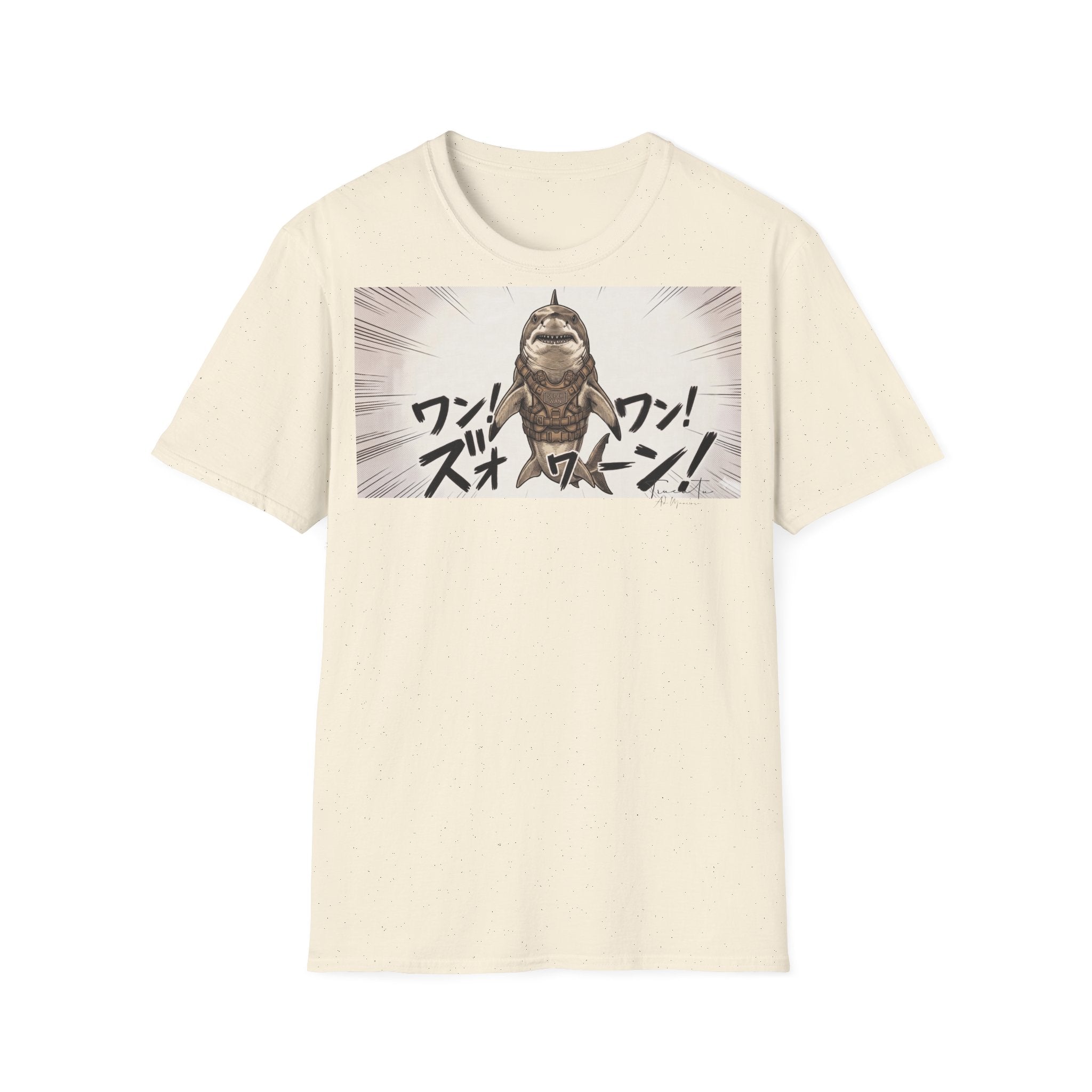 TRUCUTU Manga Shark Softstyle T-Shirt – Japanese Anime Streetwear