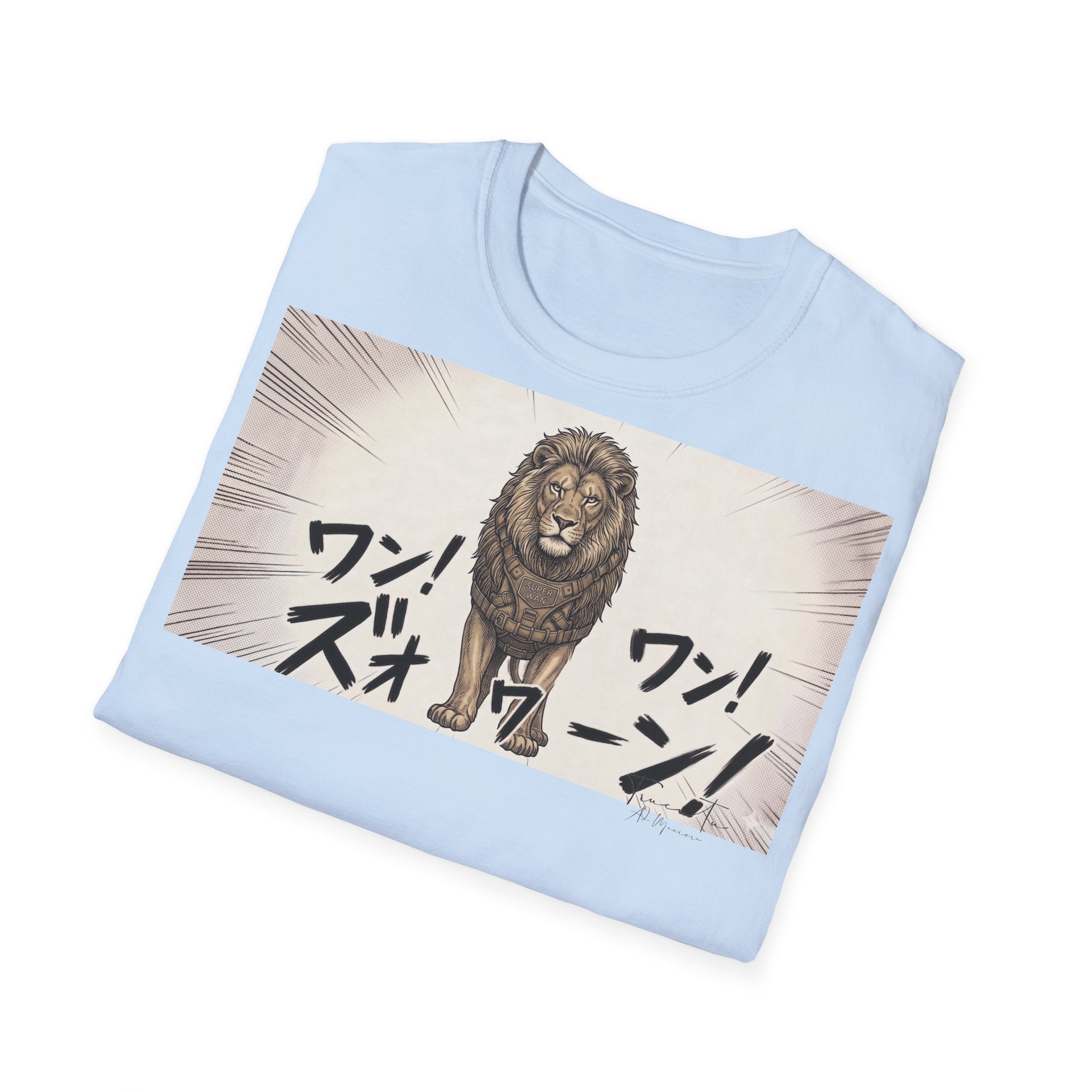 TRUCUTU Manga Lion Softstyle T-Shirt – Japanese Anime Streetwear