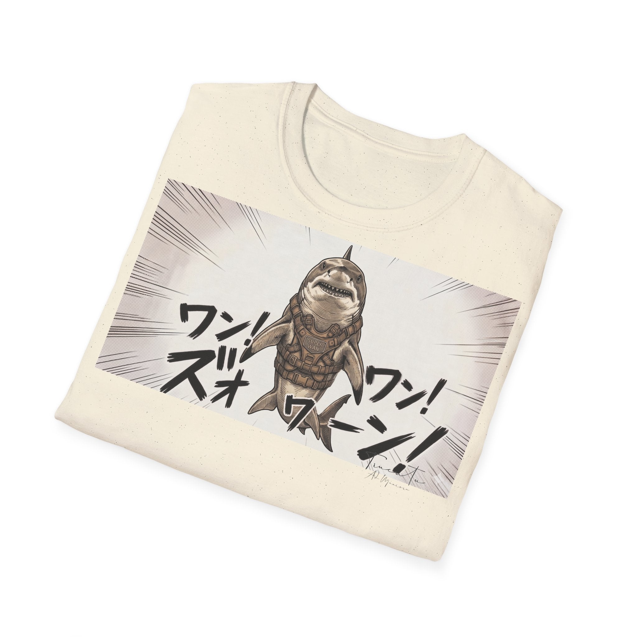 TRUCUTU Manga Shark Softstyle T-Shirt – Japanese Anime Streetwear