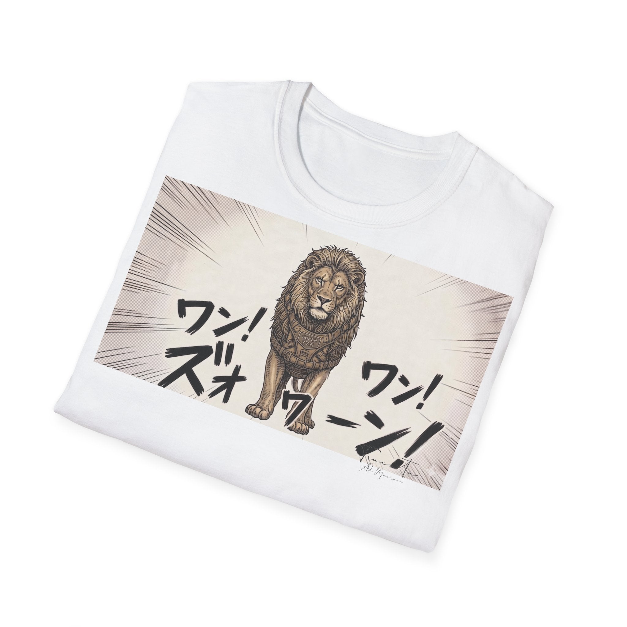 TRUCUTU Manga Lion Softstyle T-Shirt – Japanese Anime Streetwear