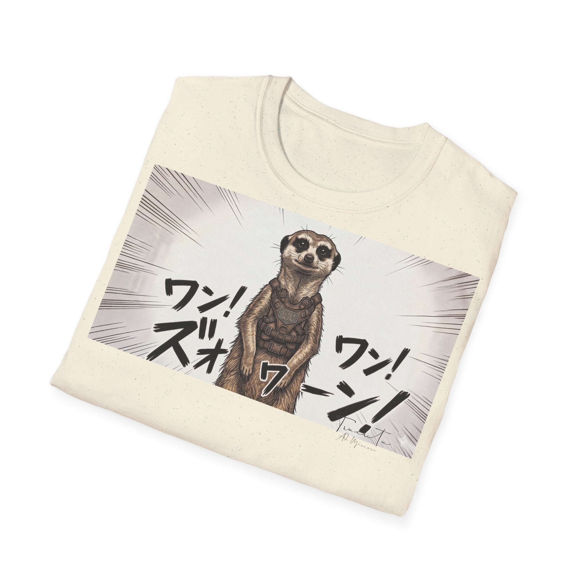 TRUCUTU Manga Meerkat Softstyle T-Shirt – Japanese Anime Streetwear