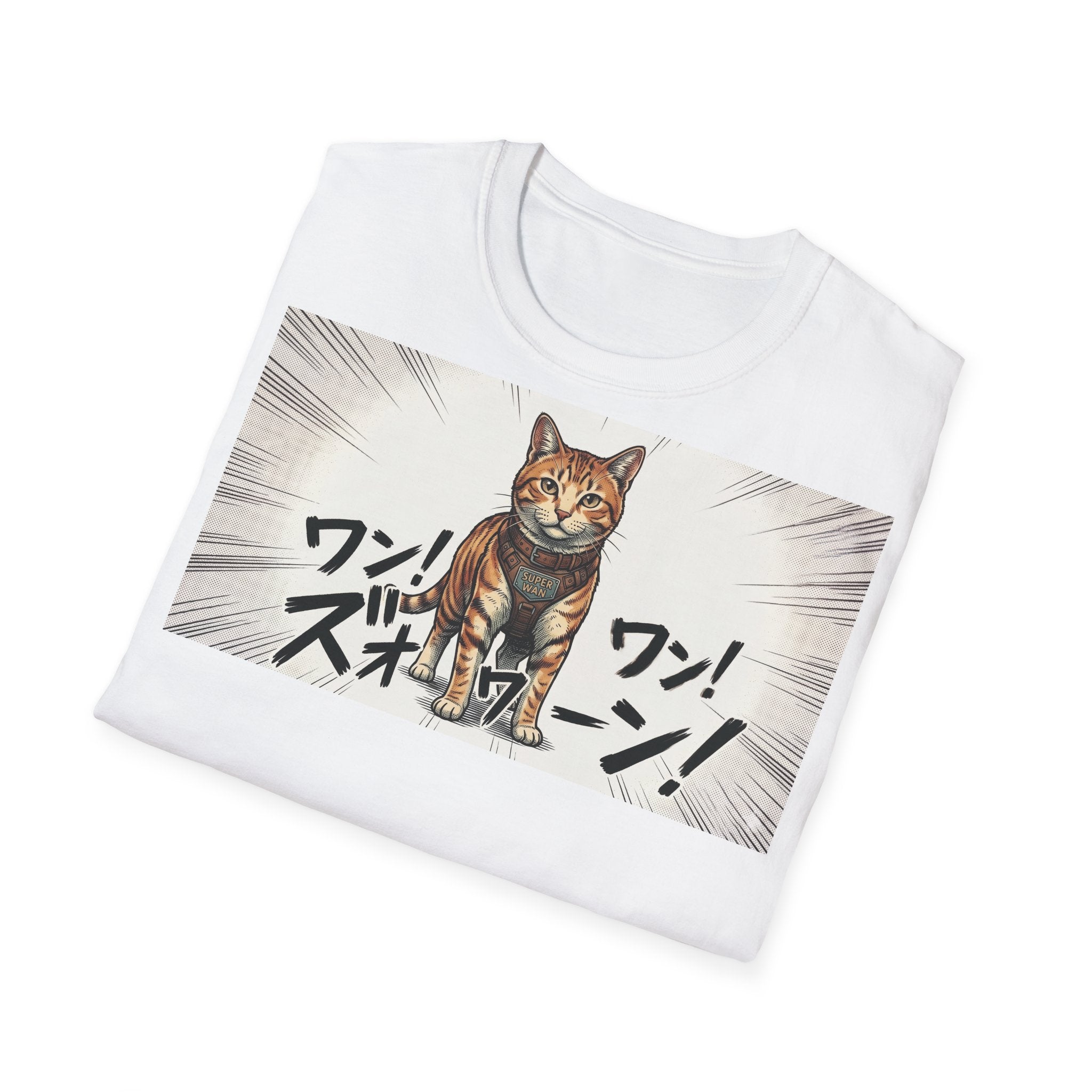TRUCUTU Manga Cat Softstyle T-Shirt – Japanese Anime Streetwear