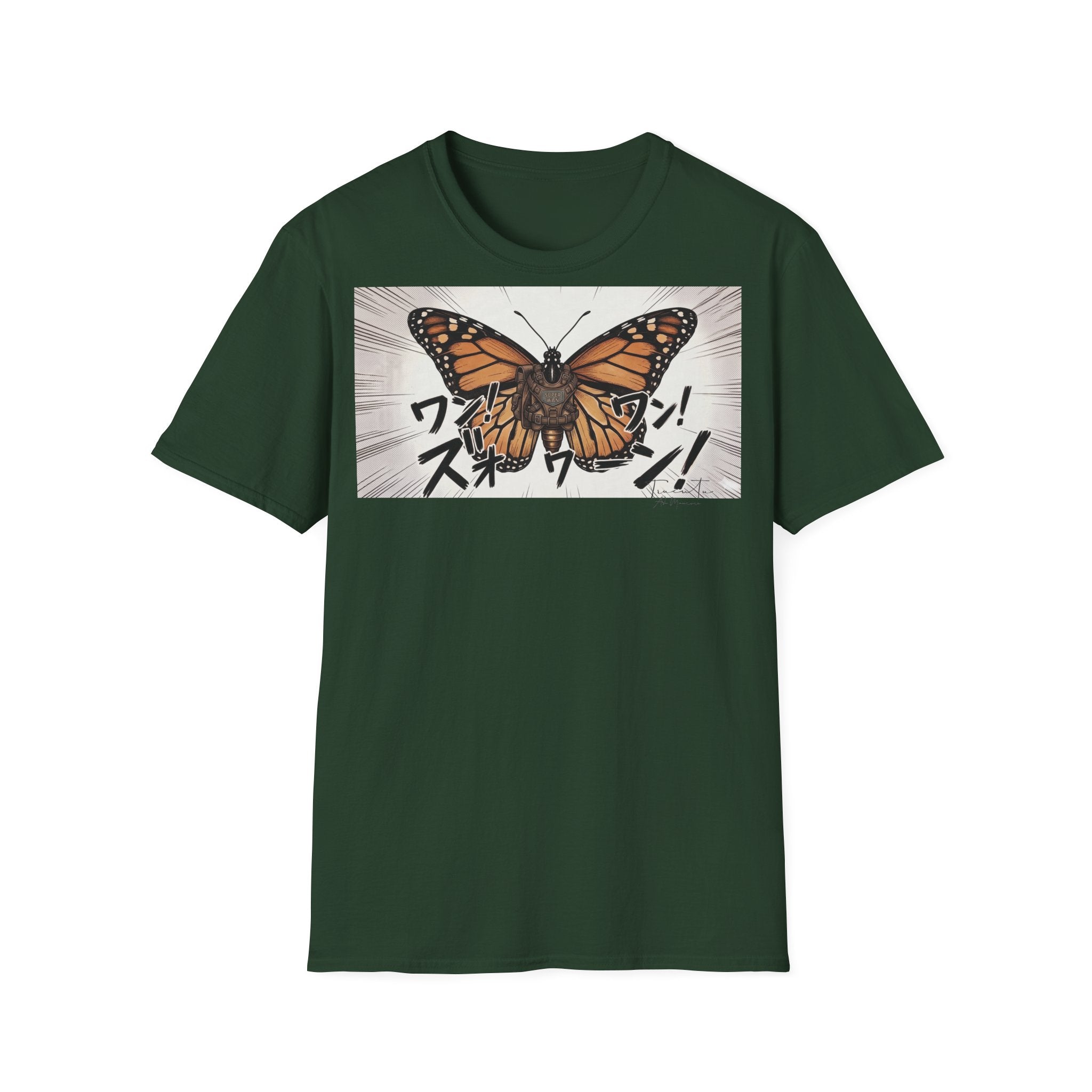 TRUCUTU Manga Butterfly Softstyle T-Shirt – Japanese Anime Streetwear