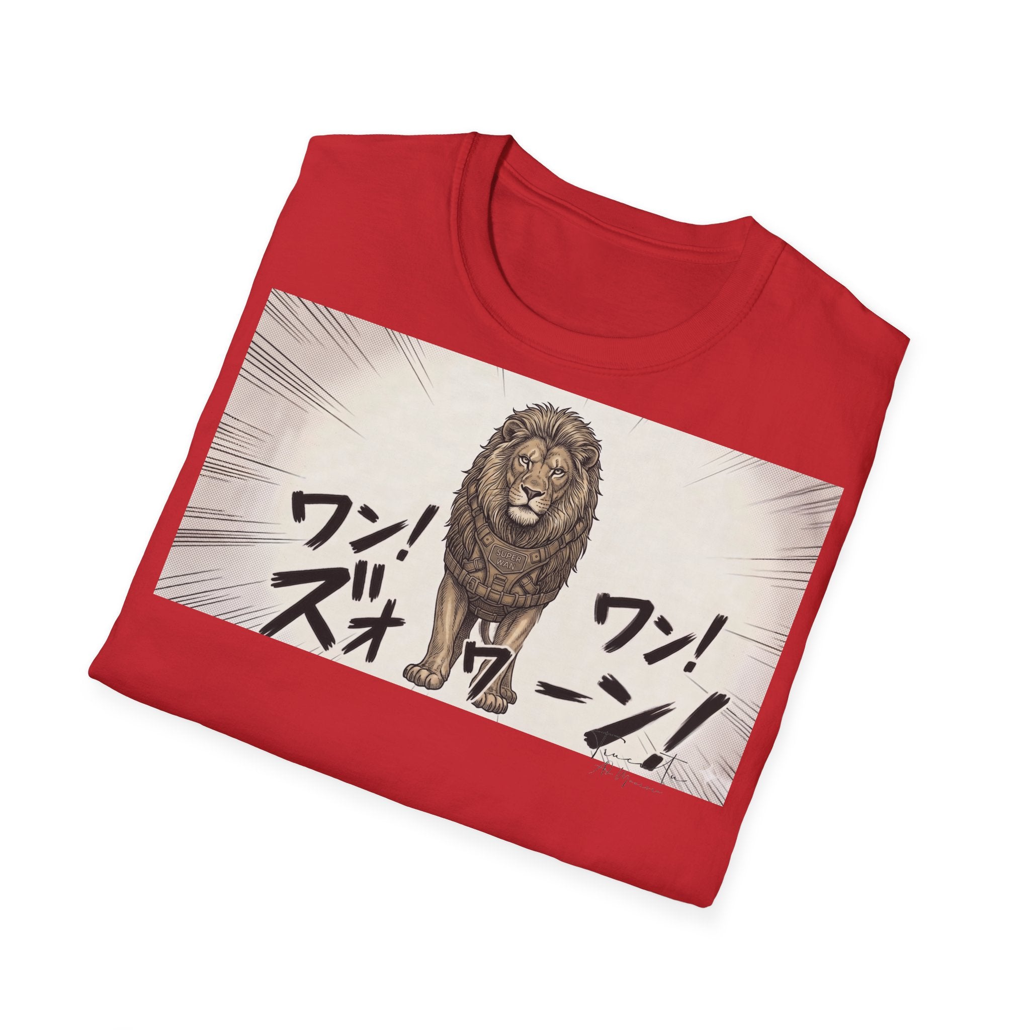 TRUCUTU Manga Lion Softstyle T-Shirt – Japanese Anime Streetwear