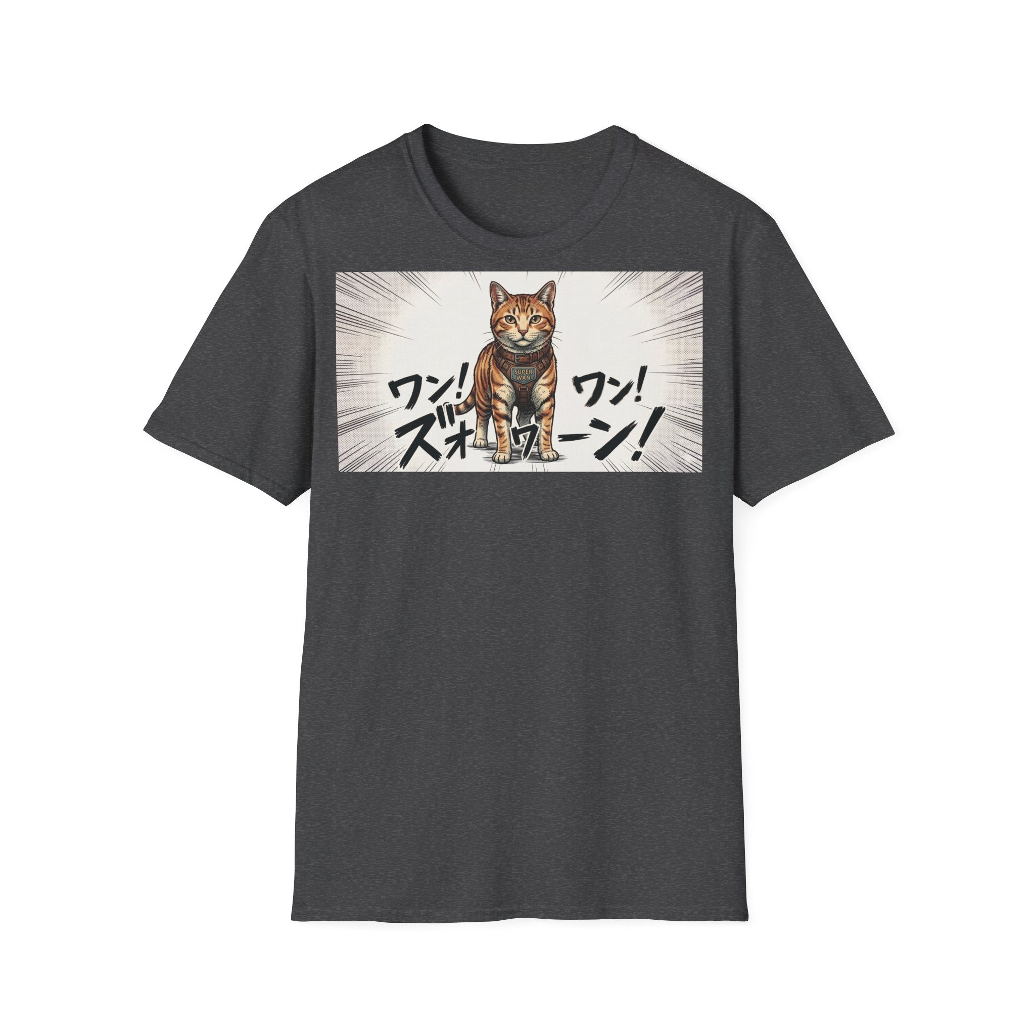 TRUCUTU Manga Cat Softstyle T-Shirt – Japanese Anime Streetwear