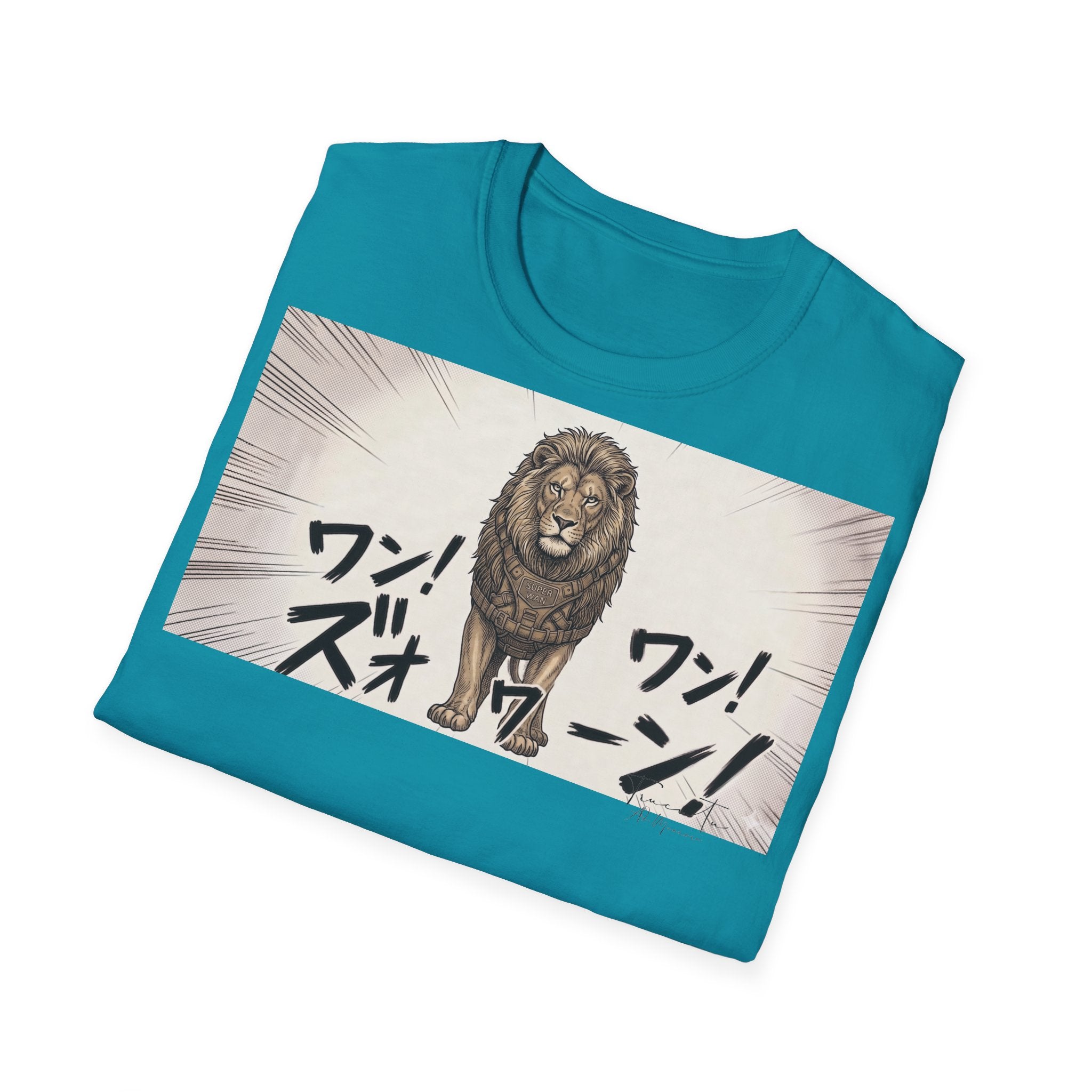 TRUCUTU Manga Lion Softstyle T-Shirt – Japanese Anime Streetwear