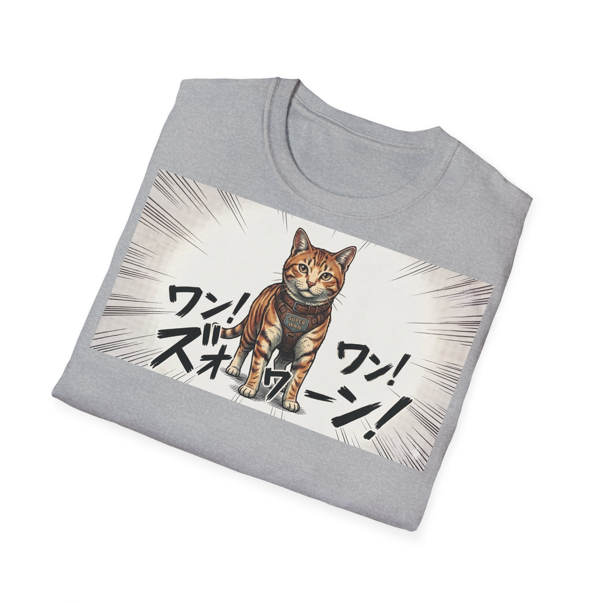 TRUCUTU Manga Cat Softstyle T-Shirt – Japanese Anime Streetwear
