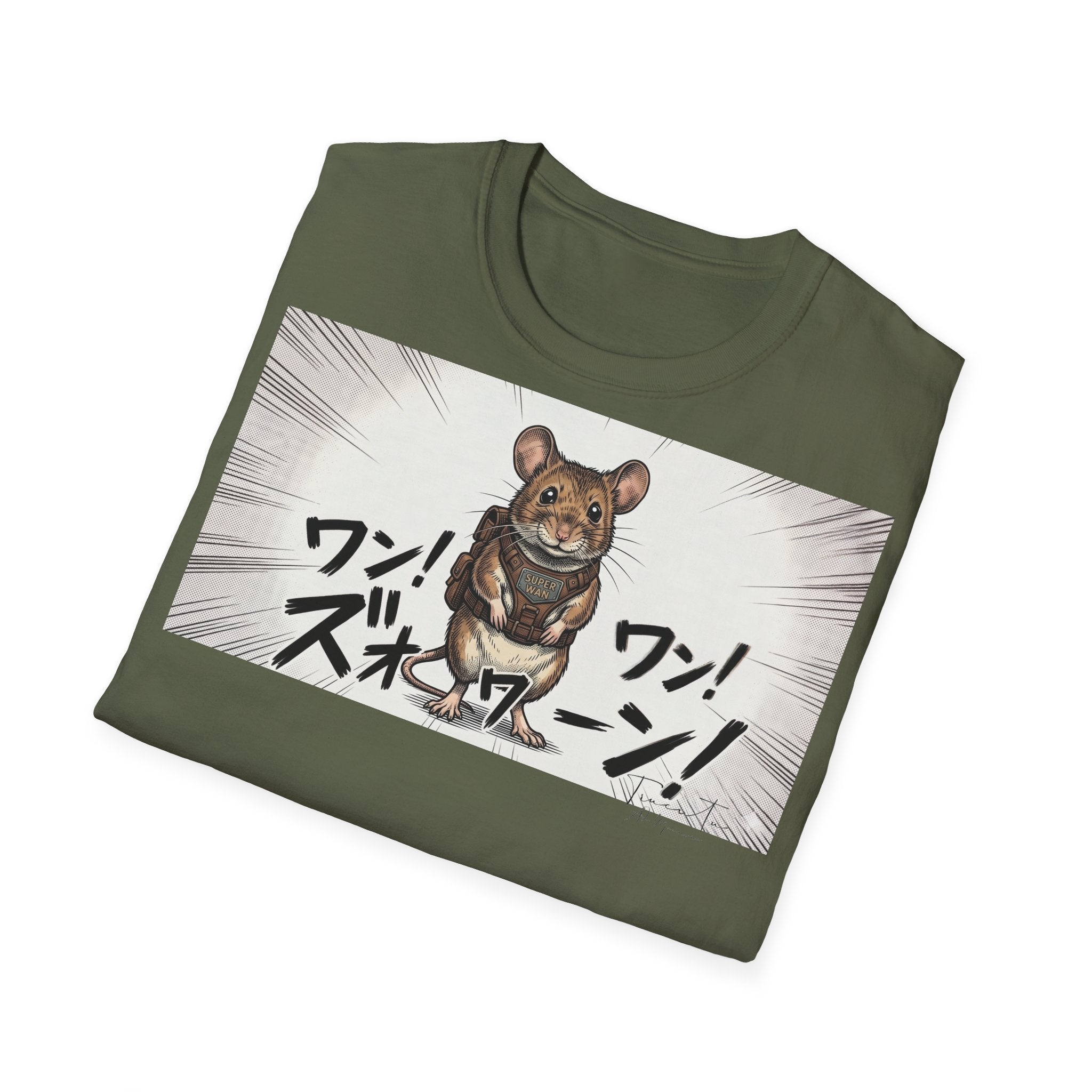 TRUCUTU Manga Mouse Softstyle T-Shirt – Japanese Anime Streetwear