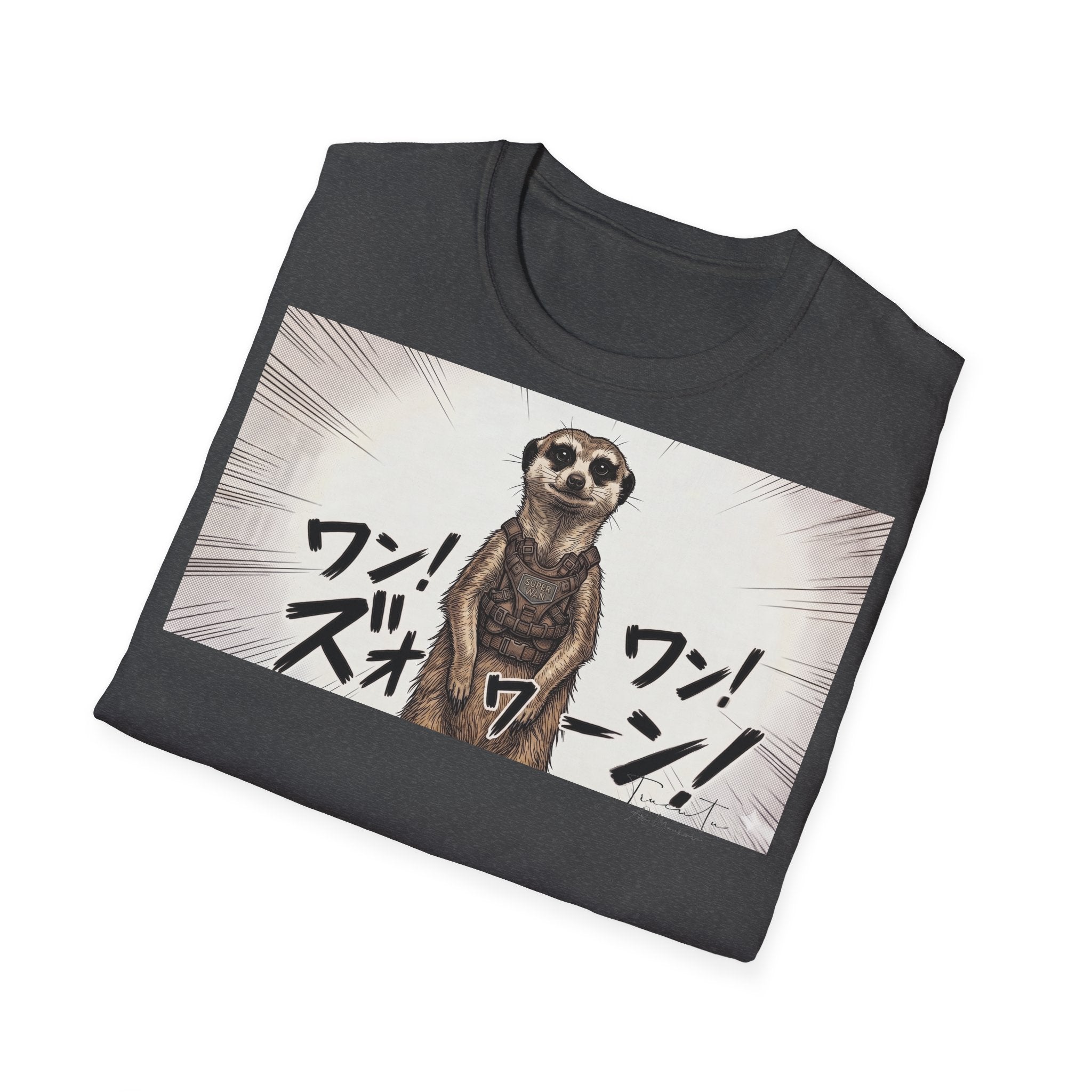TRUCUTU Manga Meerkat Softstyle T-Shirt – Japanese Anime Streetwear