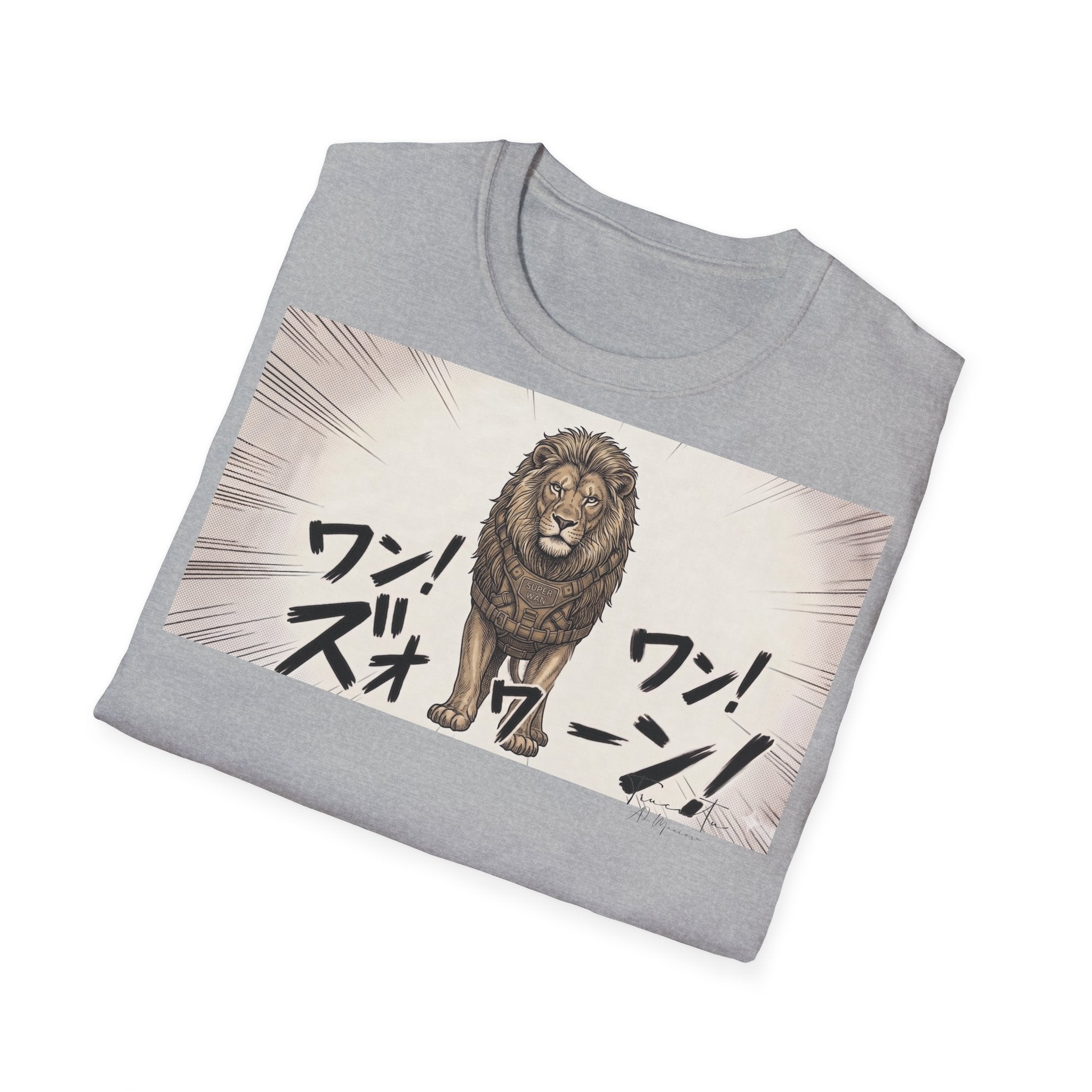 TRUCUTU Manga Lion Softstyle T-Shirt – Japanese Anime Streetwear