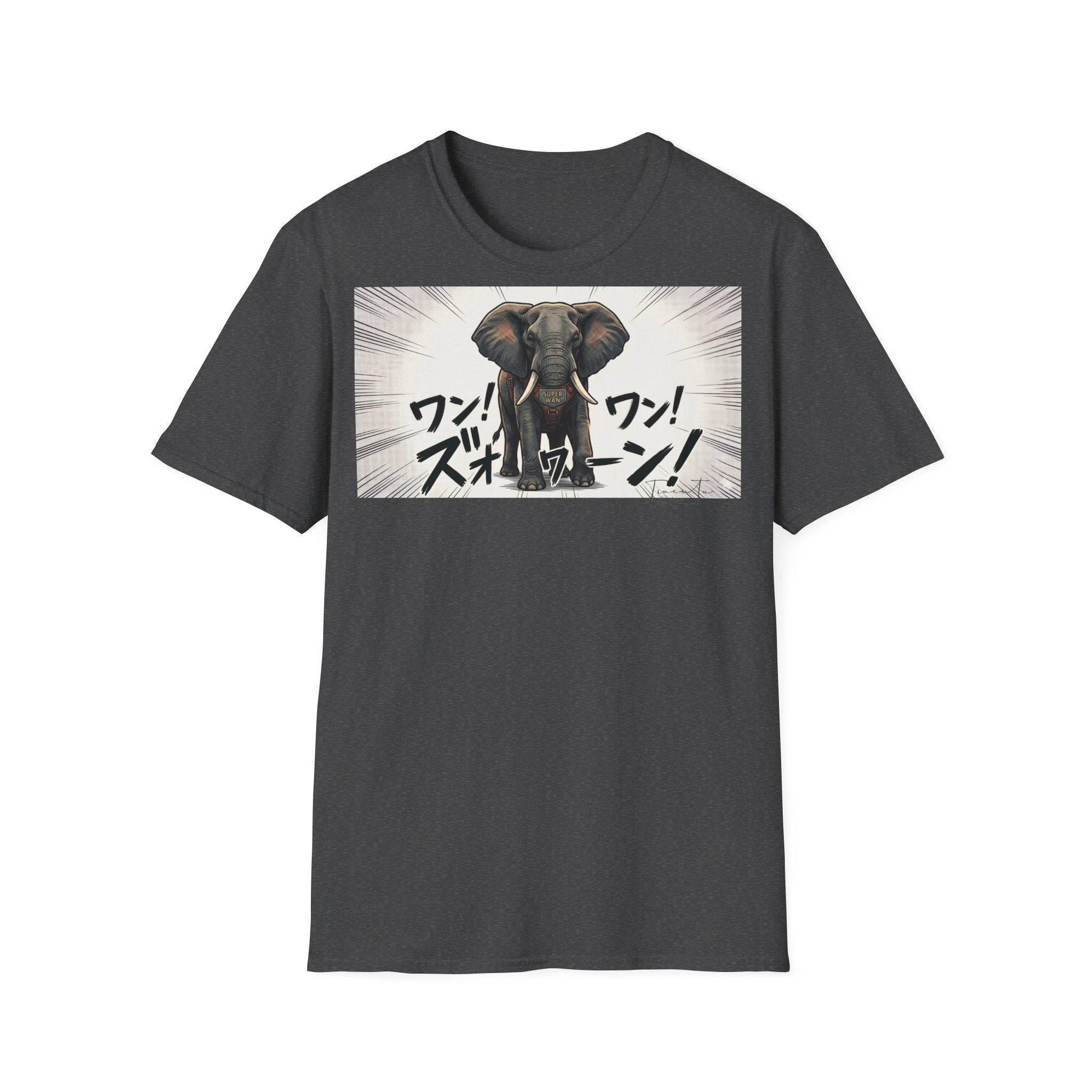 TRUCUTU Manga Elephant Softstyle T-Shirt – Japanese Anime Streetwear