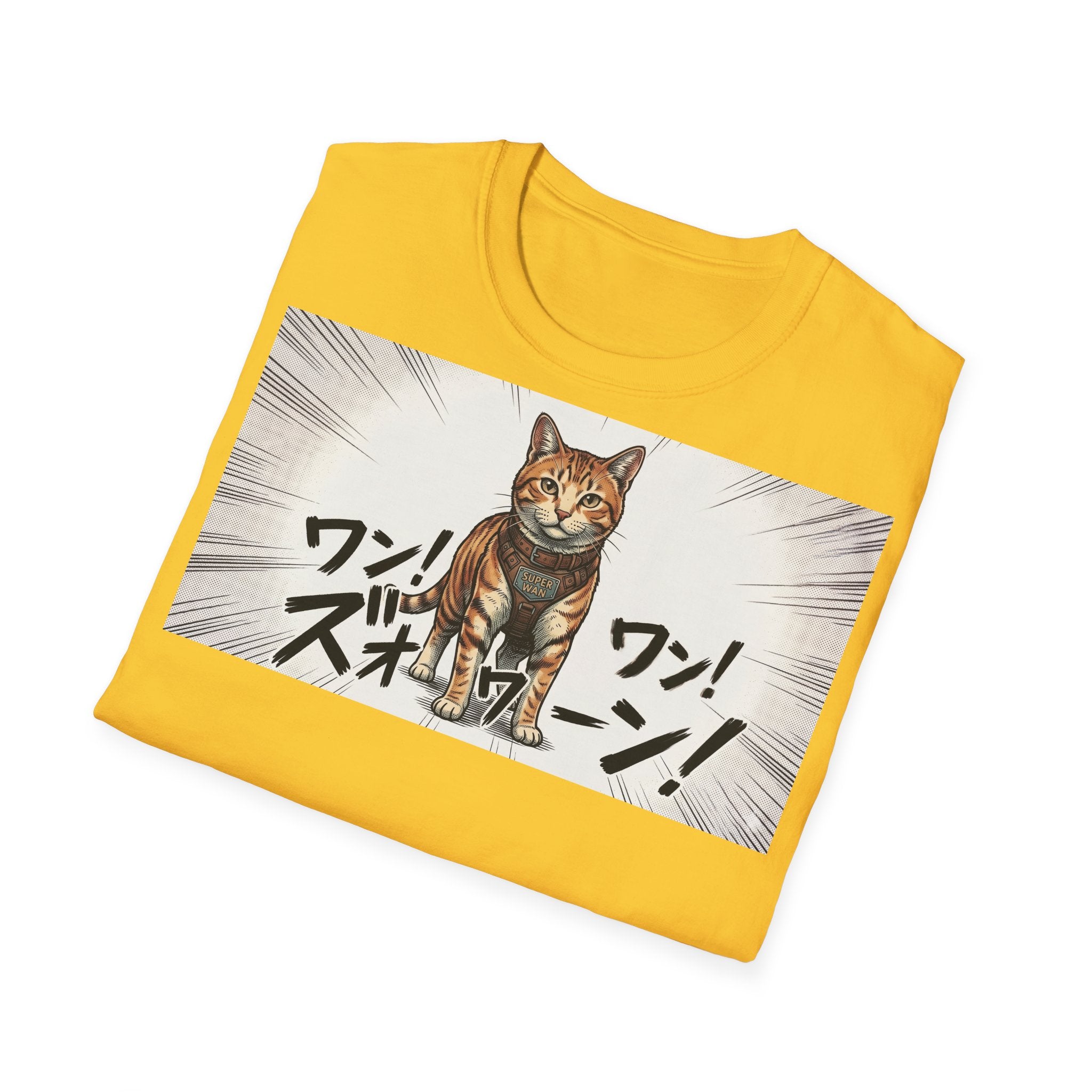 TRUCUTU Manga Cat Softstyle T-Shirt – Japanese Anime Streetwear