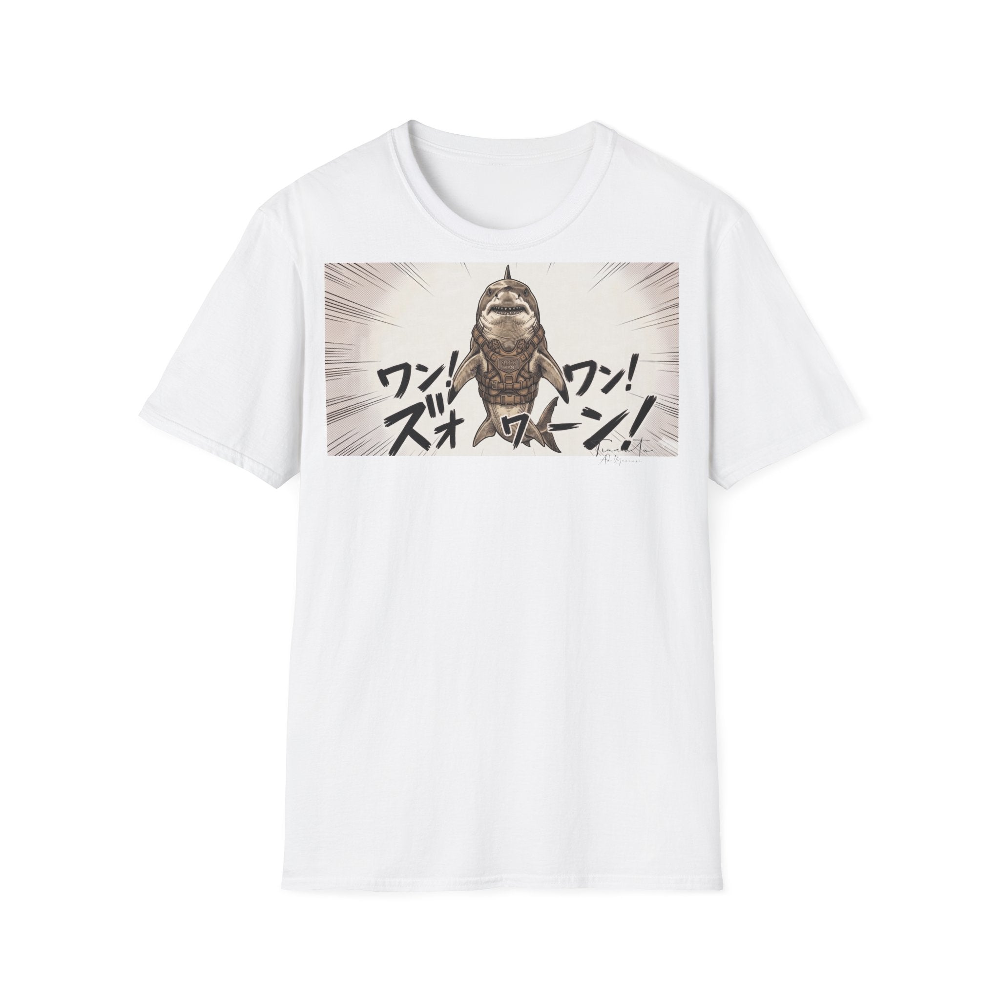 TRUCUTU Manga Shark Softstyle T-Shirt – Japanese Anime Streetwear