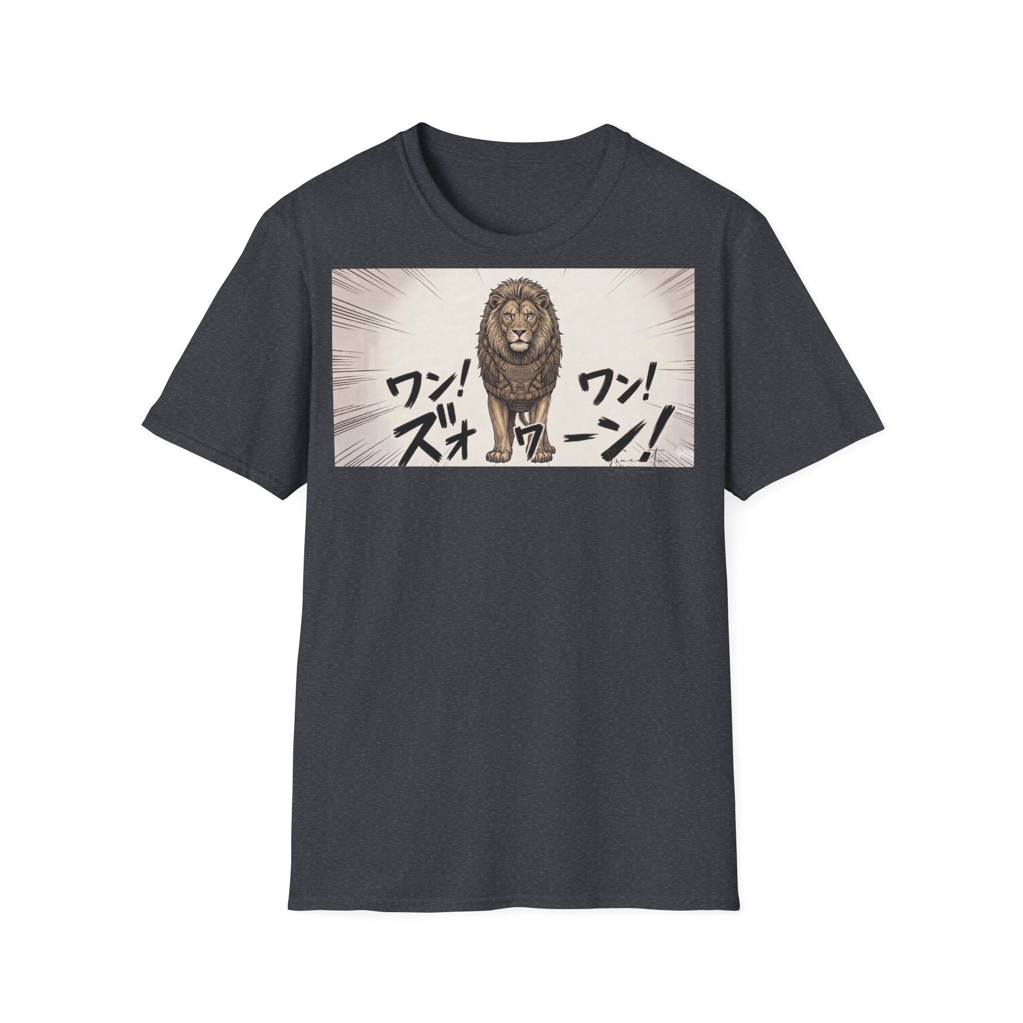 TRUCUTU Manga Lion Softstyle T-Shirt – Japanese Anime Streetwear