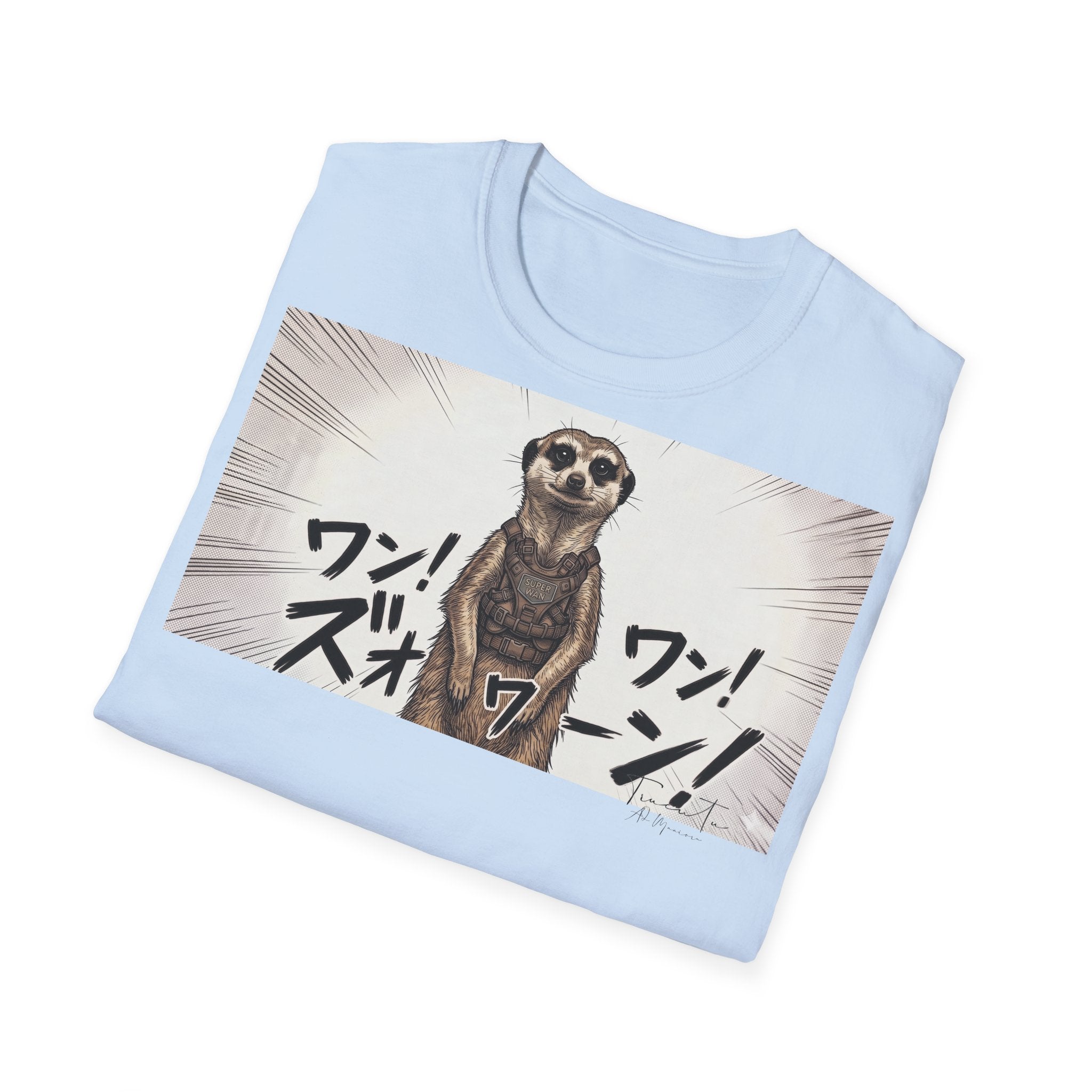 TRUCUTU Manga Meerkat Softstyle T-Shirt – Japanese Anime Streetwear