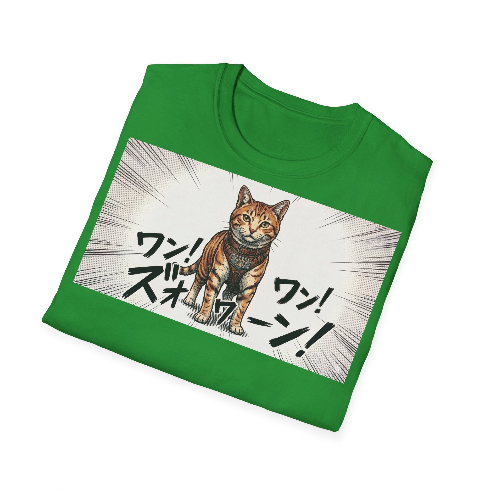 TRUCUTU Manga Cat Softstyle T-Shirt – Japanese Anime Streetwear