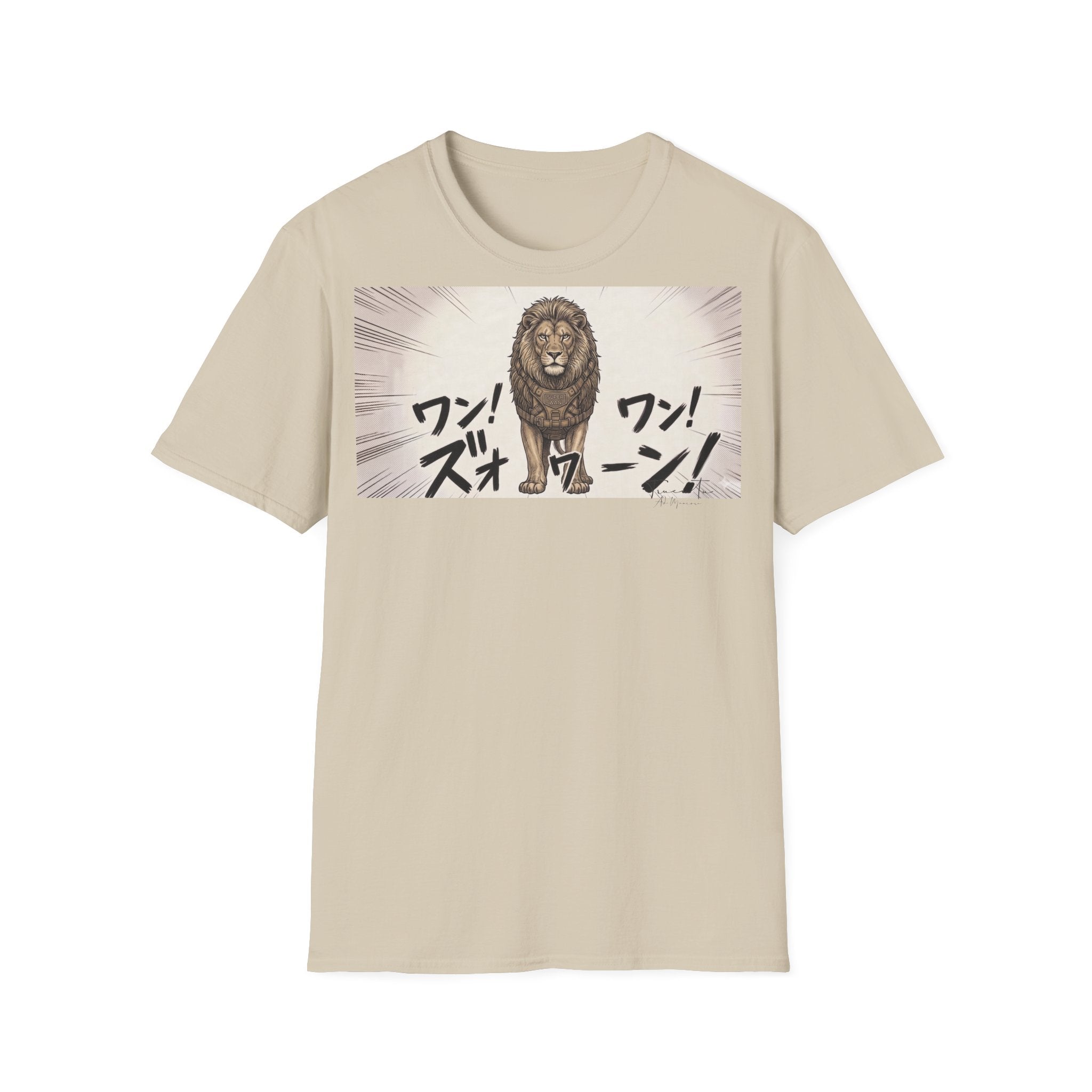 TRUCUTU Manga Lion Softstyle T-Shirt – Japanese Anime Streetwear