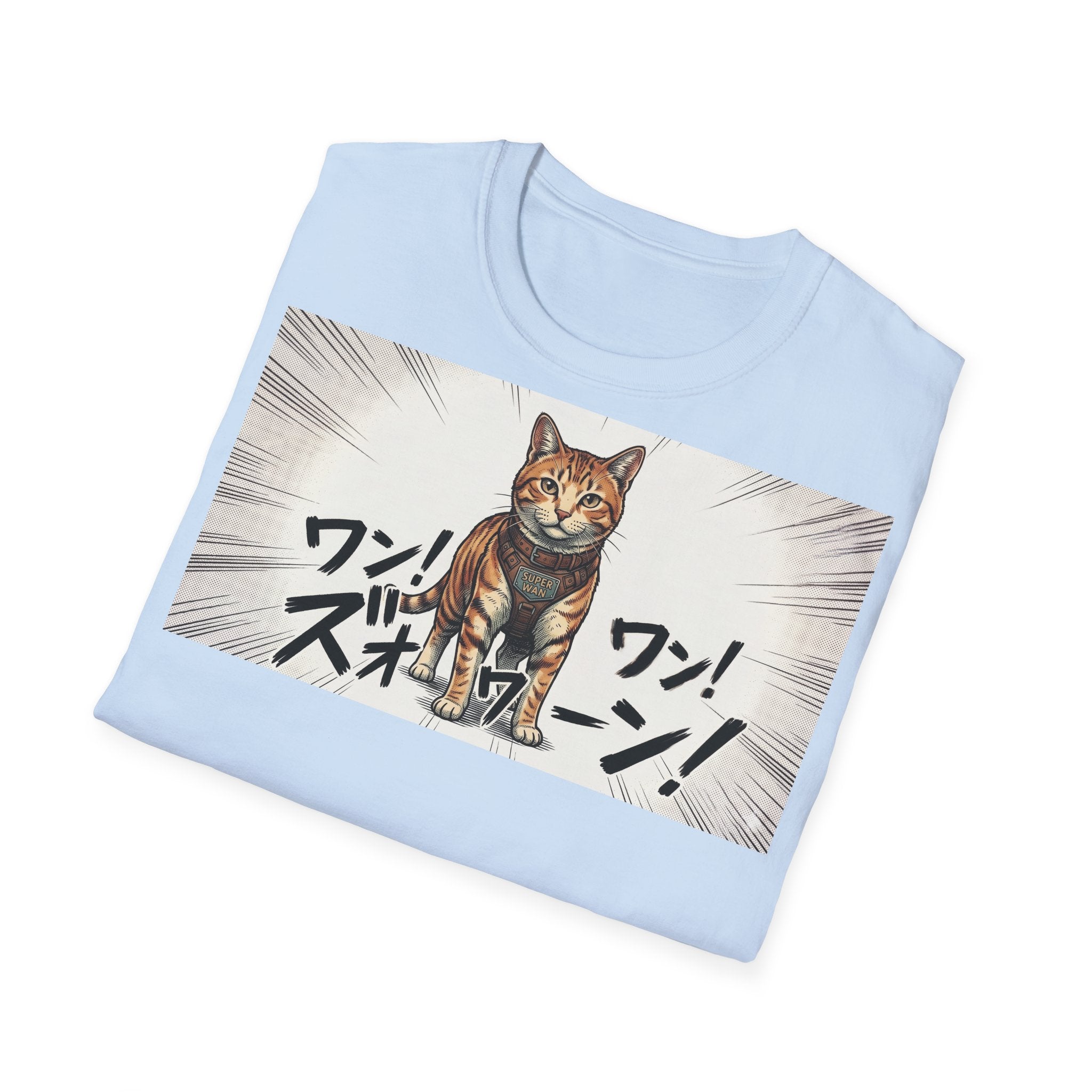 TRUCUTU Manga Cat Softstyle T-Shirt – Japanese Anime Streetwear