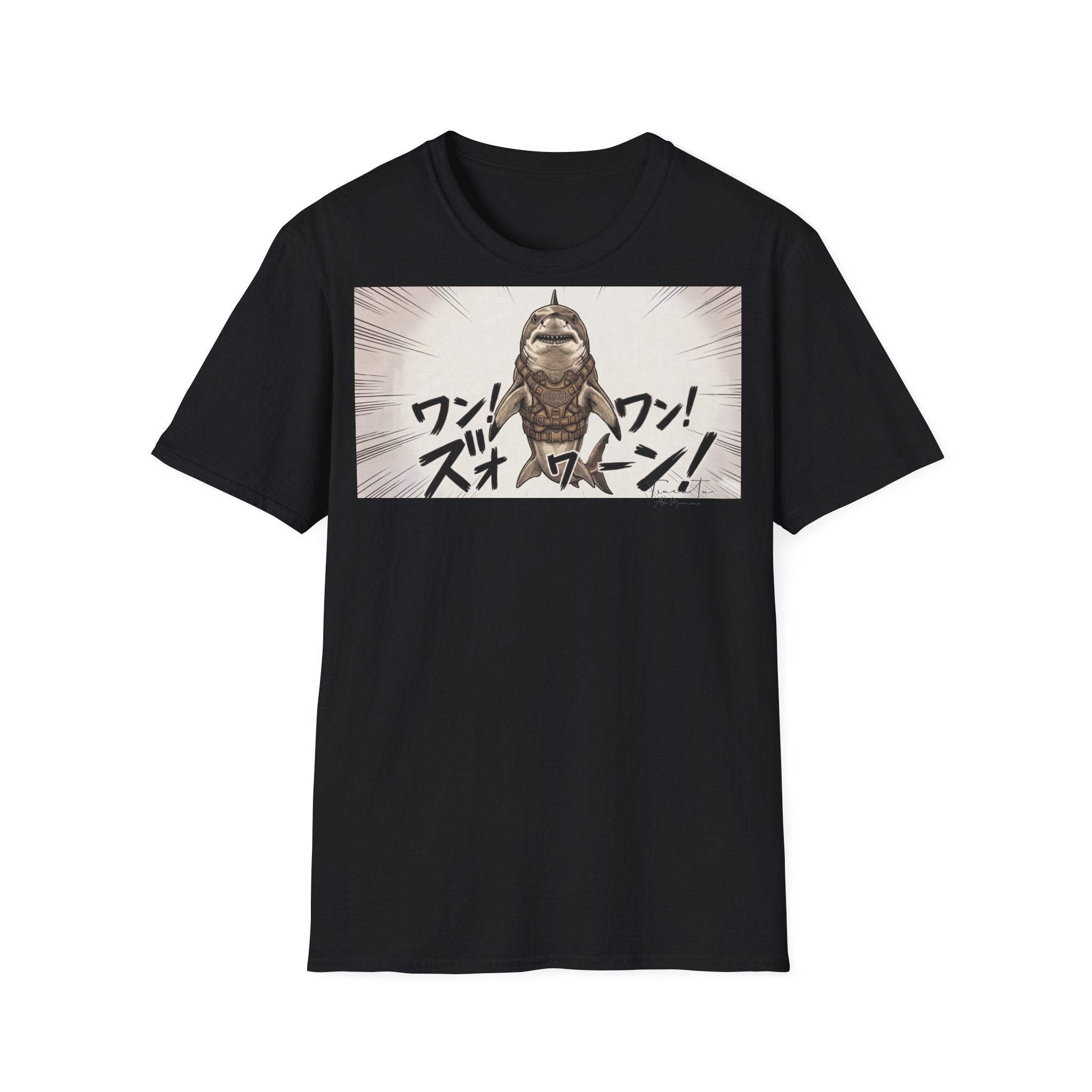 TRUCUTU Manga Shark Softstyle T-Shirt – Japanese Anime Streetwear