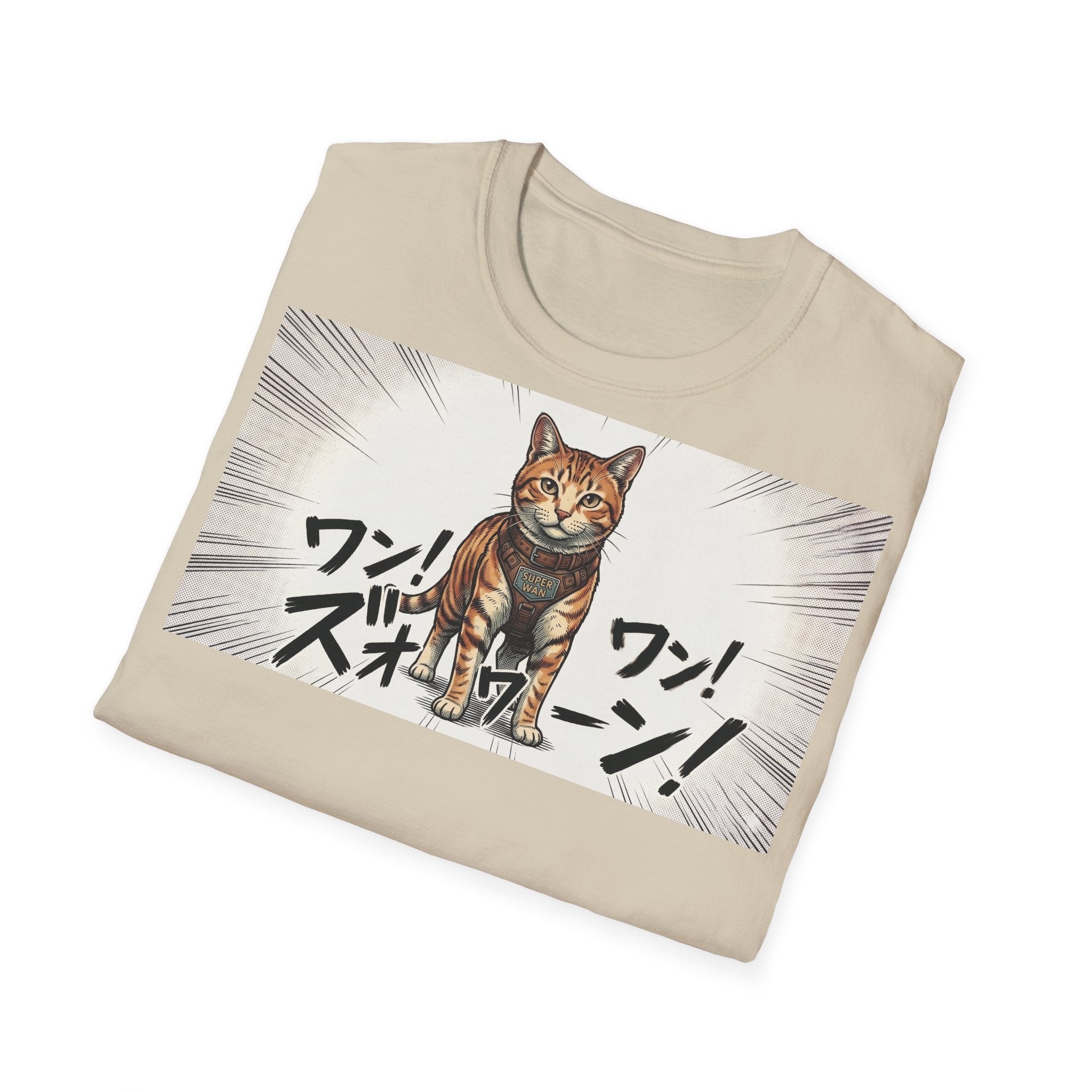 TRUCUTU Manga Cat Softstyle T-Shirt – Japanese Anime Streetwear