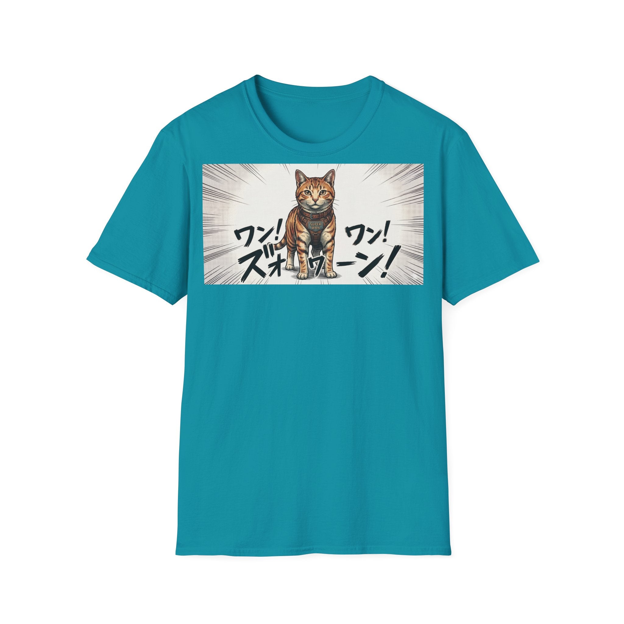 TRUCUTU Manga Cat Softstyle T-Shirt – Japanese Anime Streetwear