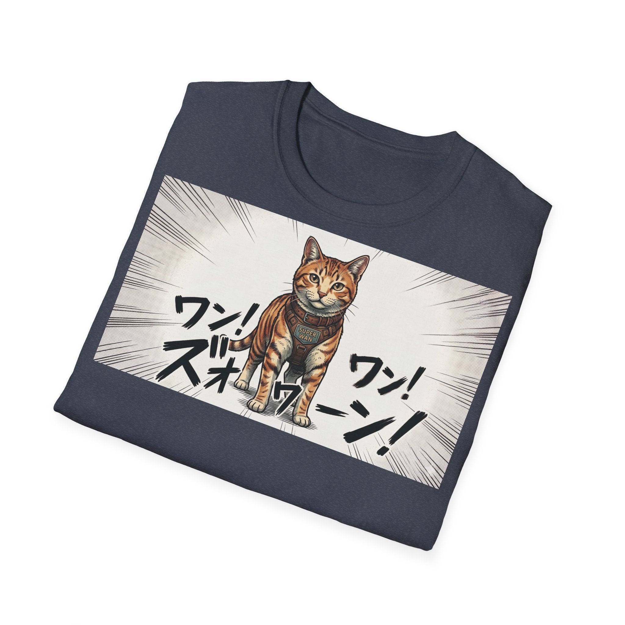 TRUCUTU Manga Cat Softstyle T-Shirt – Japanese Anime Streetwear