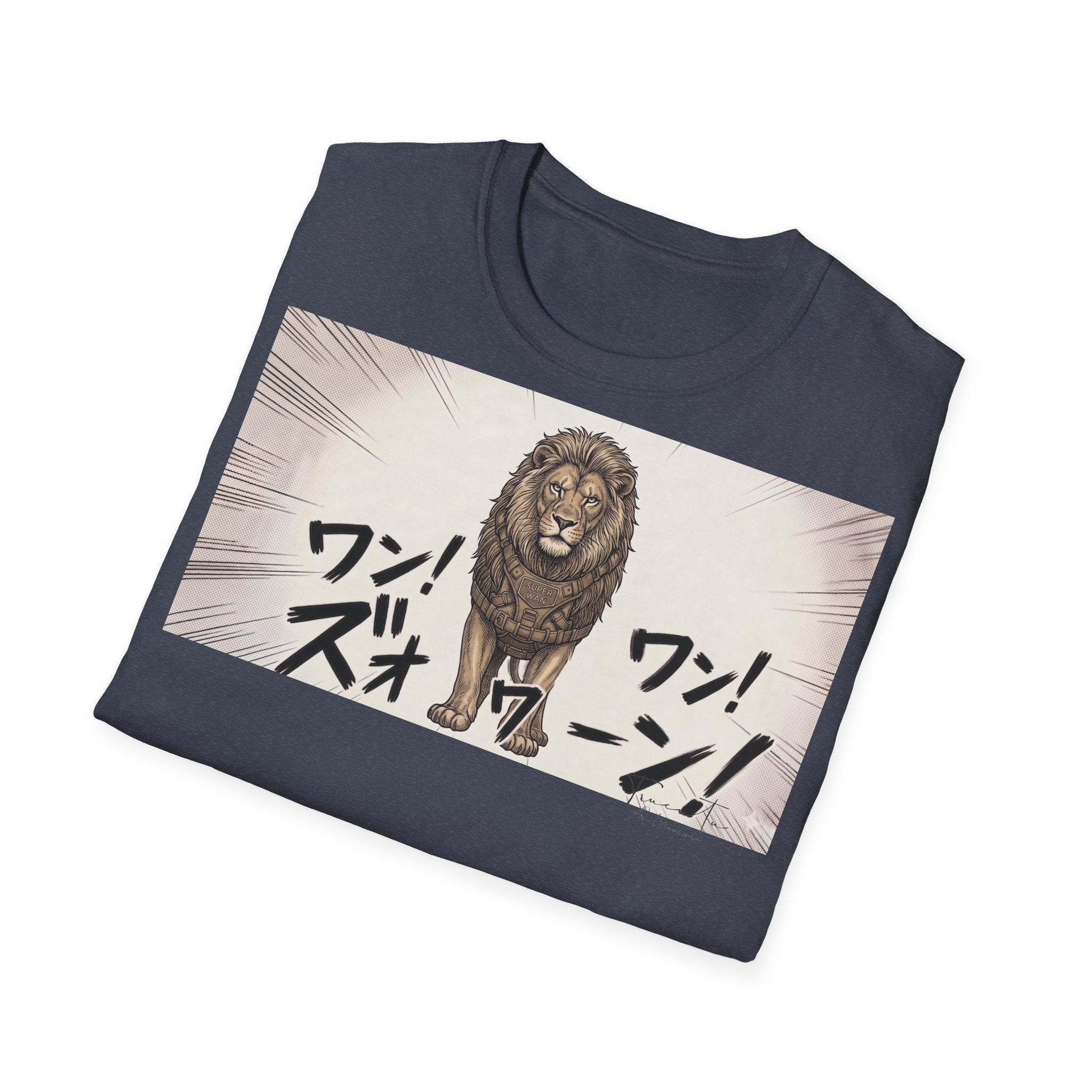 TRUCUTU Manga Lion Softstyle T-Shirt – Japanese Anime Streetwear