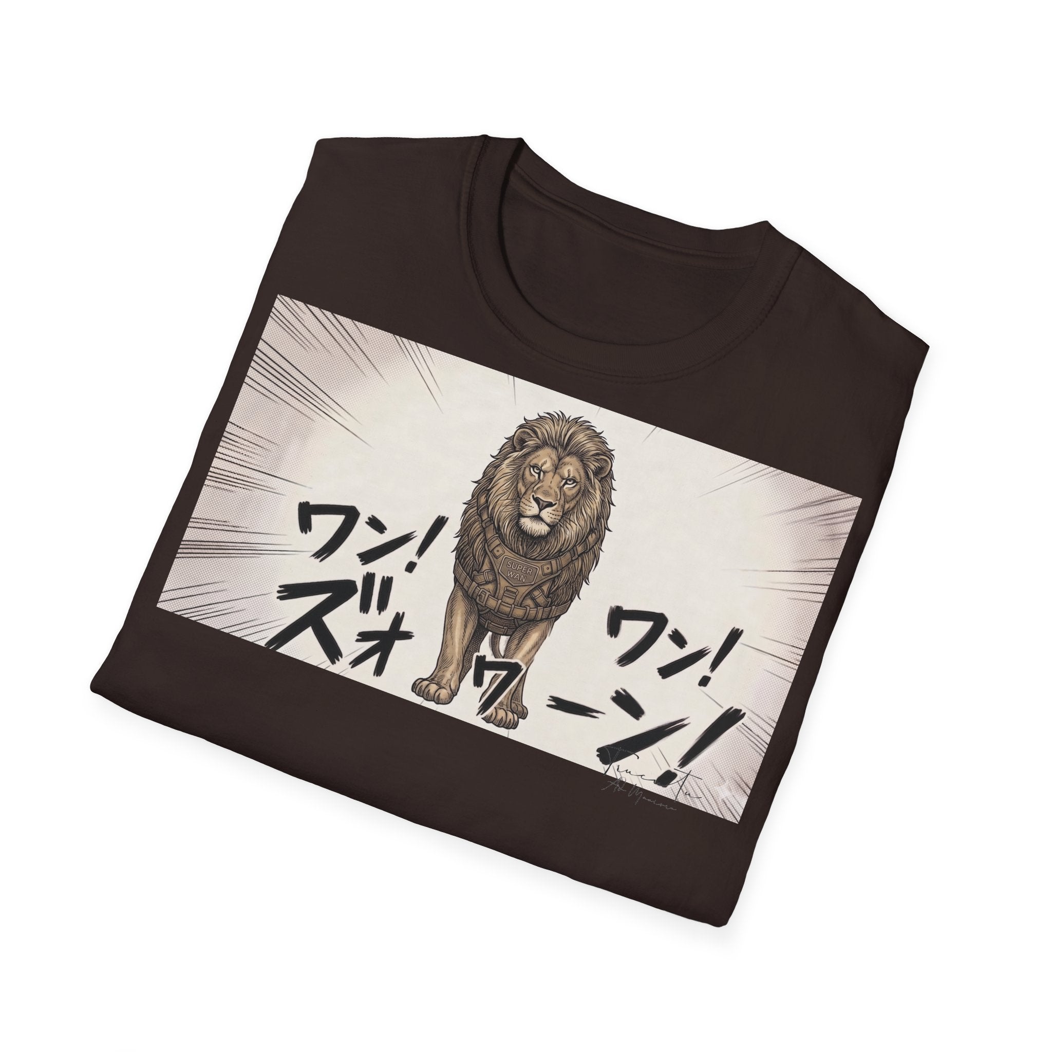 TRUCUTU Manga Lion Softstyle T-Shirt – Japanese Anime Streetwear