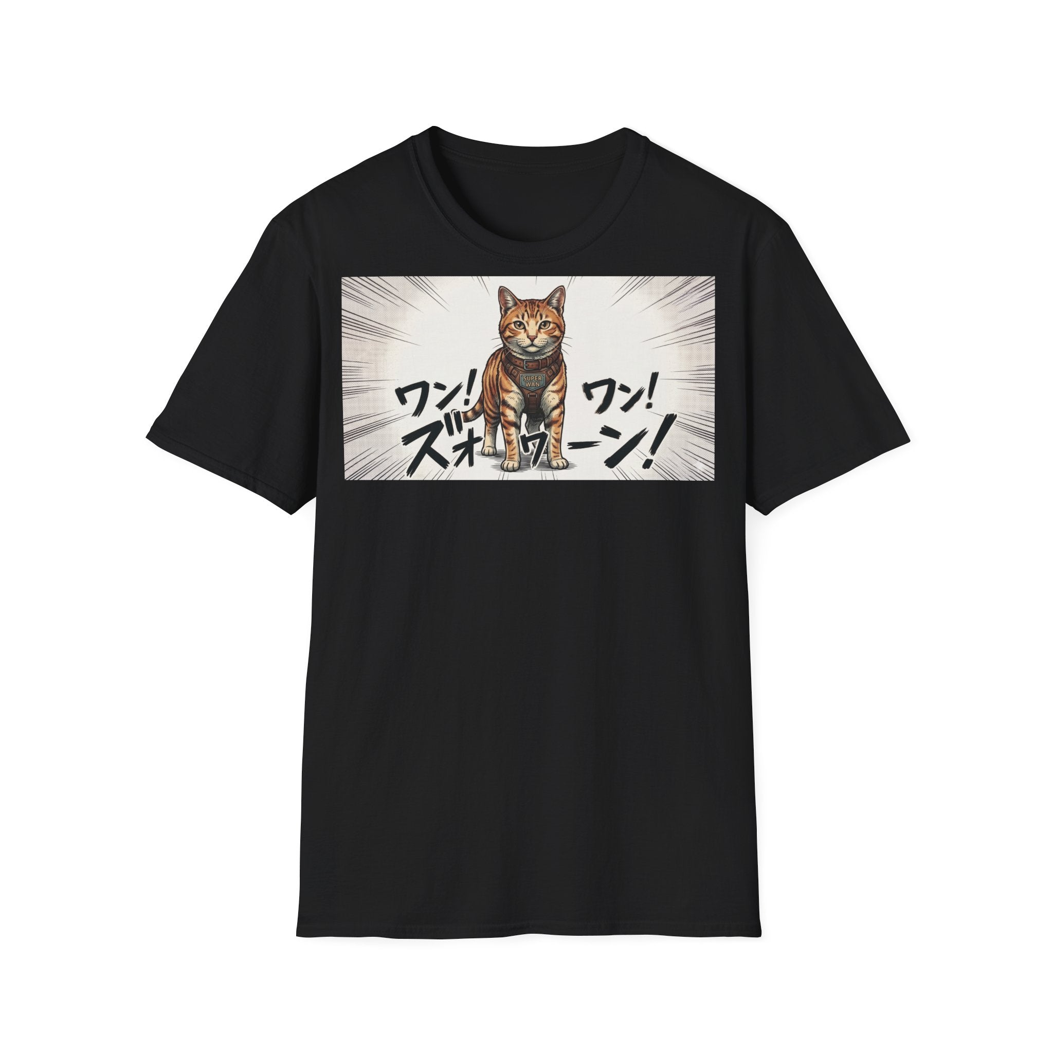 TRUCUTU Manga Cat Softstyle T-Shirt – Japanese Anime Streetwear