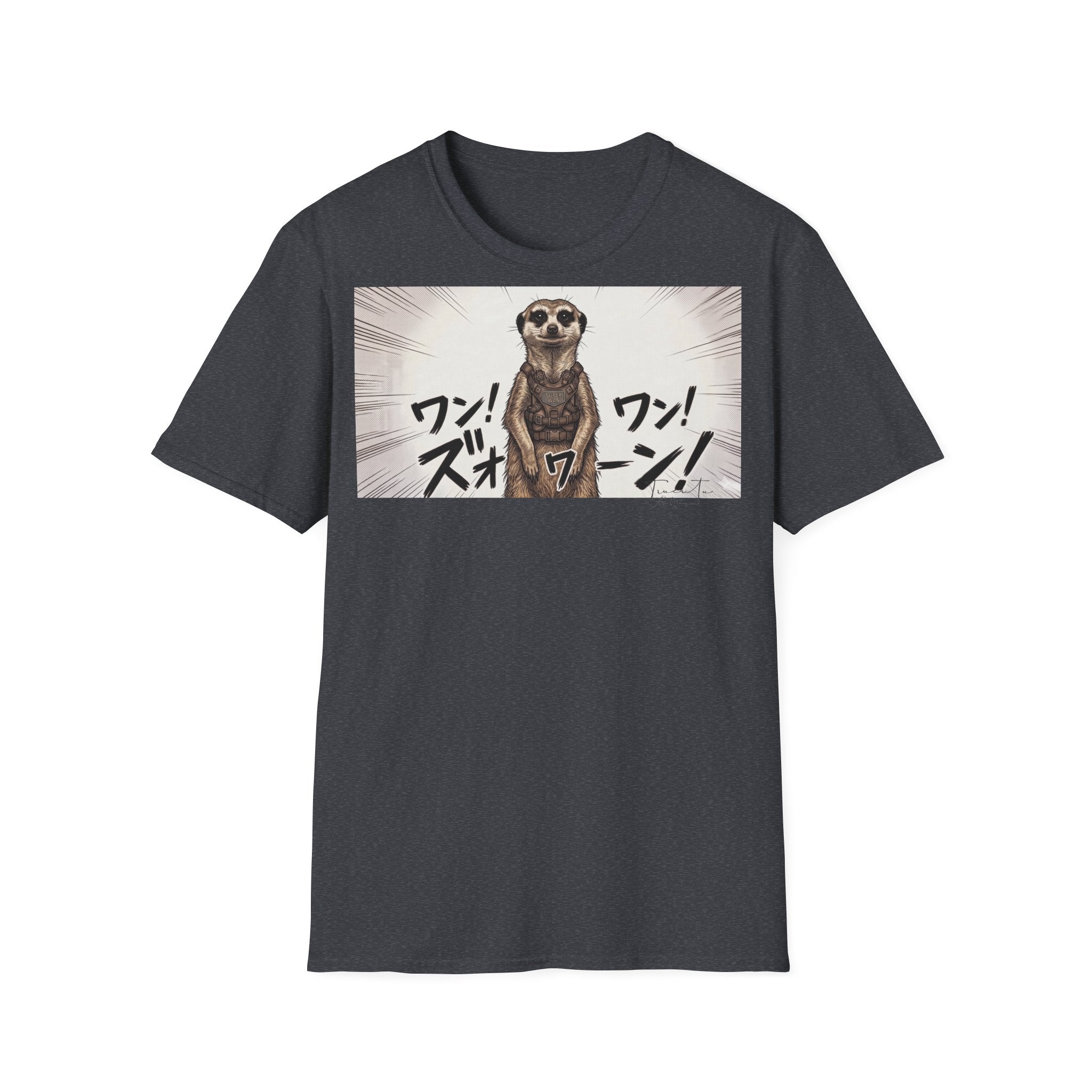TRUCUTU Manga Meerkat Softstyle T-Shirt – Japanese Anime Streetwear