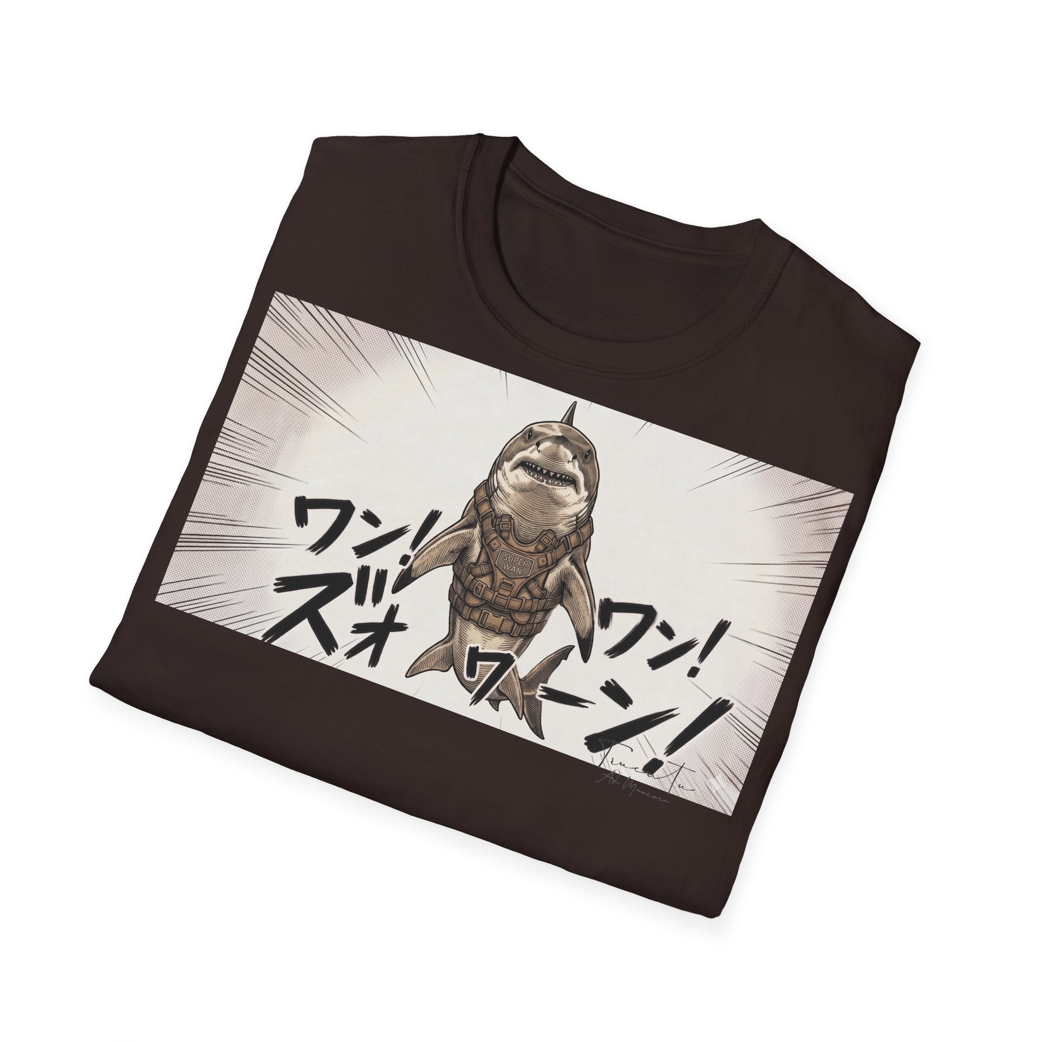 TRUCUTU Manga Shark Softstyle T-Shirt – Japanese Anime Streetwear