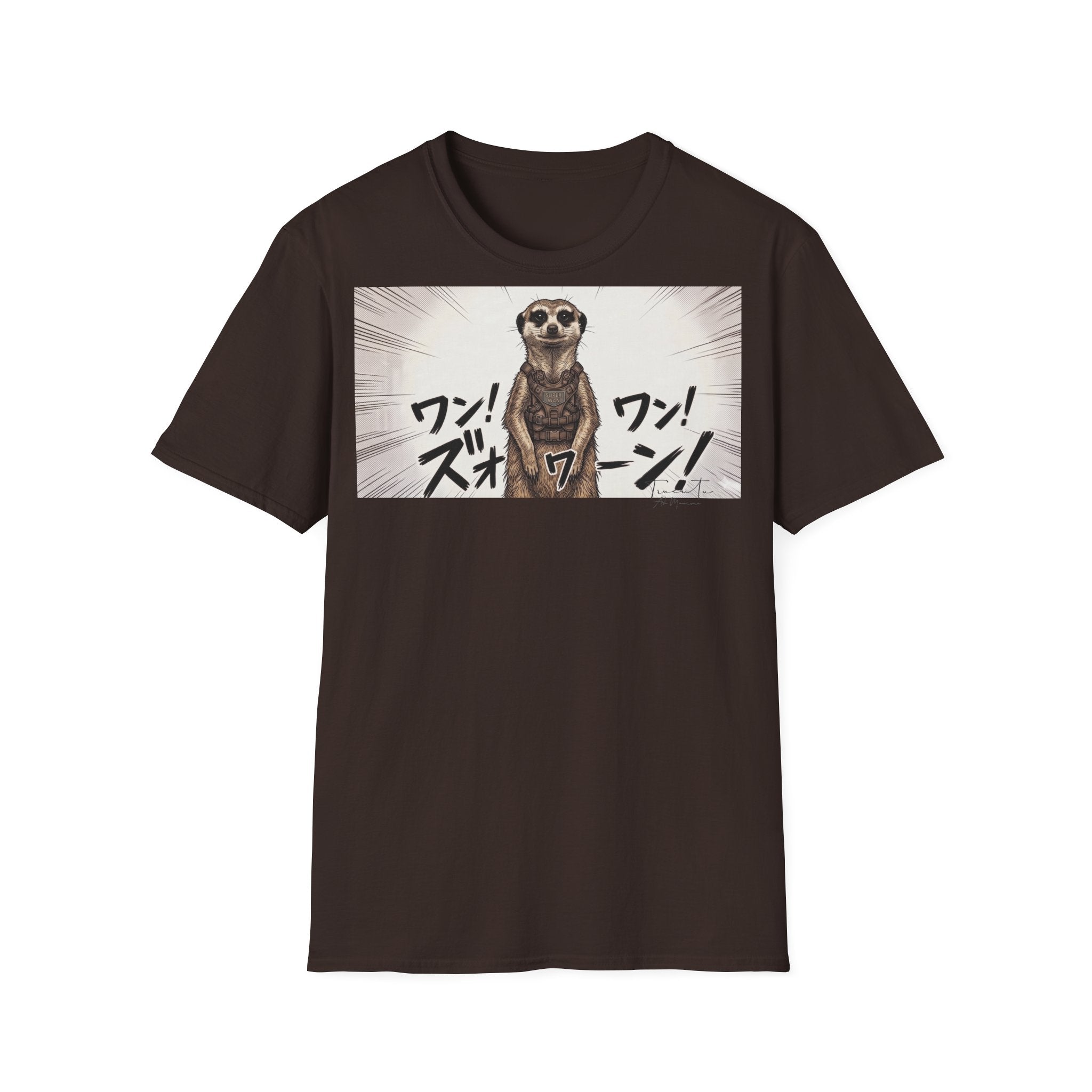 TRUCUTU Manga Meerkat Softstyle T-Shirt – Japanese Anime Streetwear
