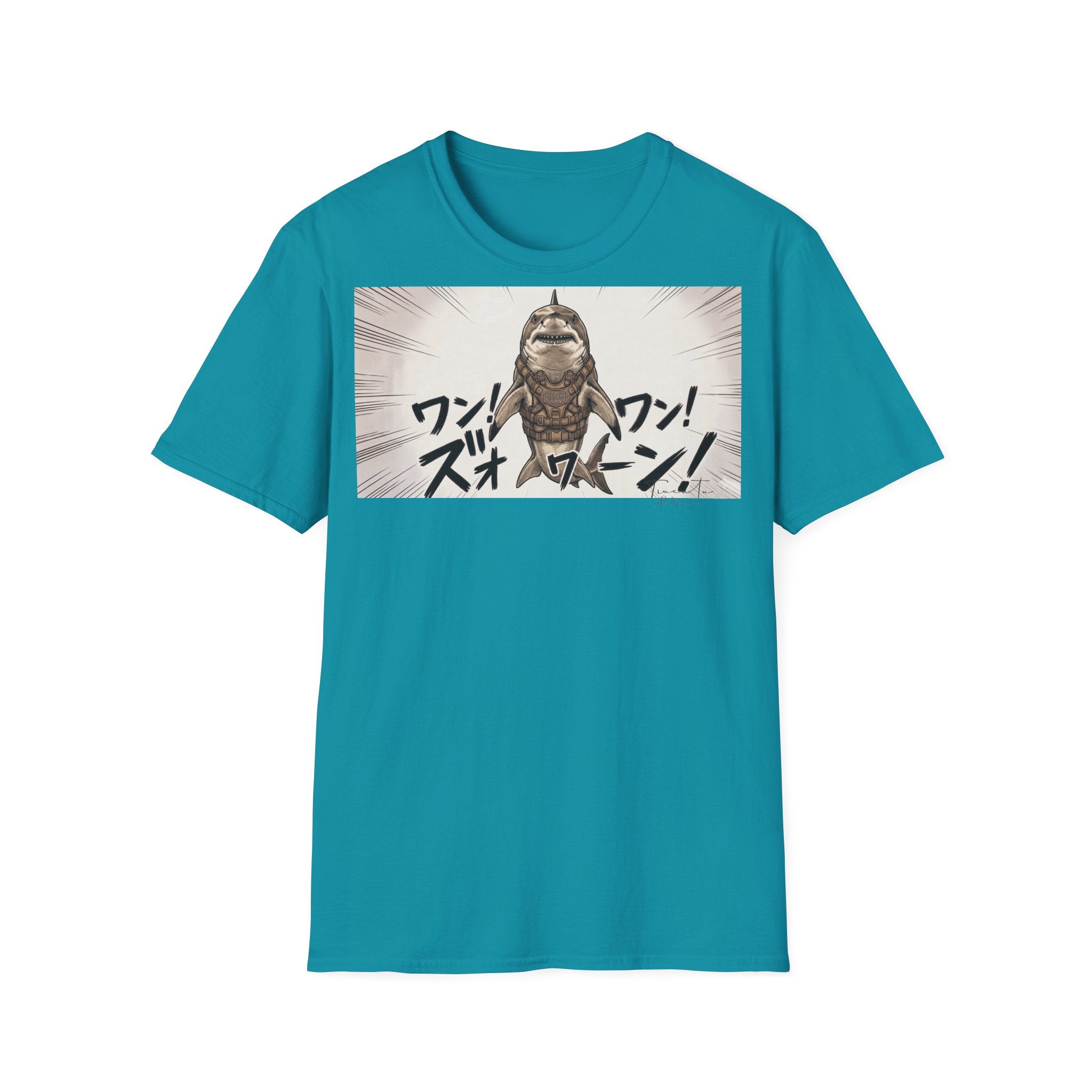 TRUCUTU Manga Shark Softstyle T-Shirt – Japanese Anime Streetwear