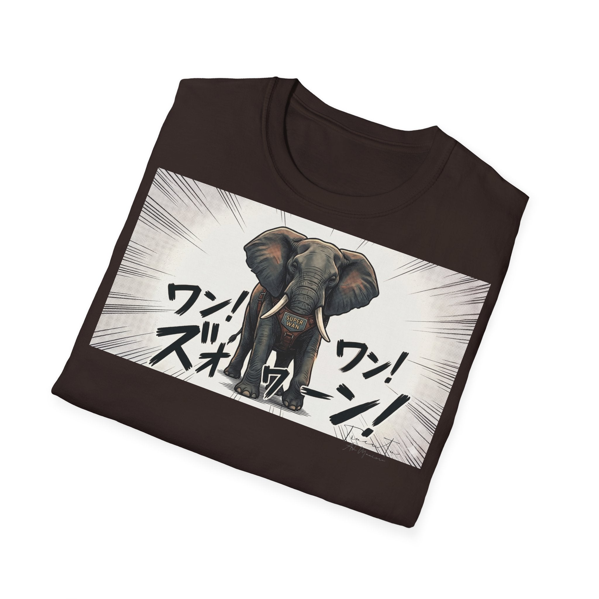 TRUCUTU Manga Elephant Softstyle T-Shirt – Japanese Anime Streetwear