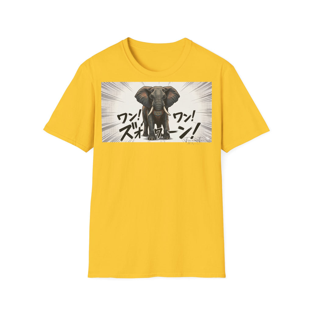TRUCUTU Manga Elephant Softstyle T-Shirt – Japanese Anime Streetwear