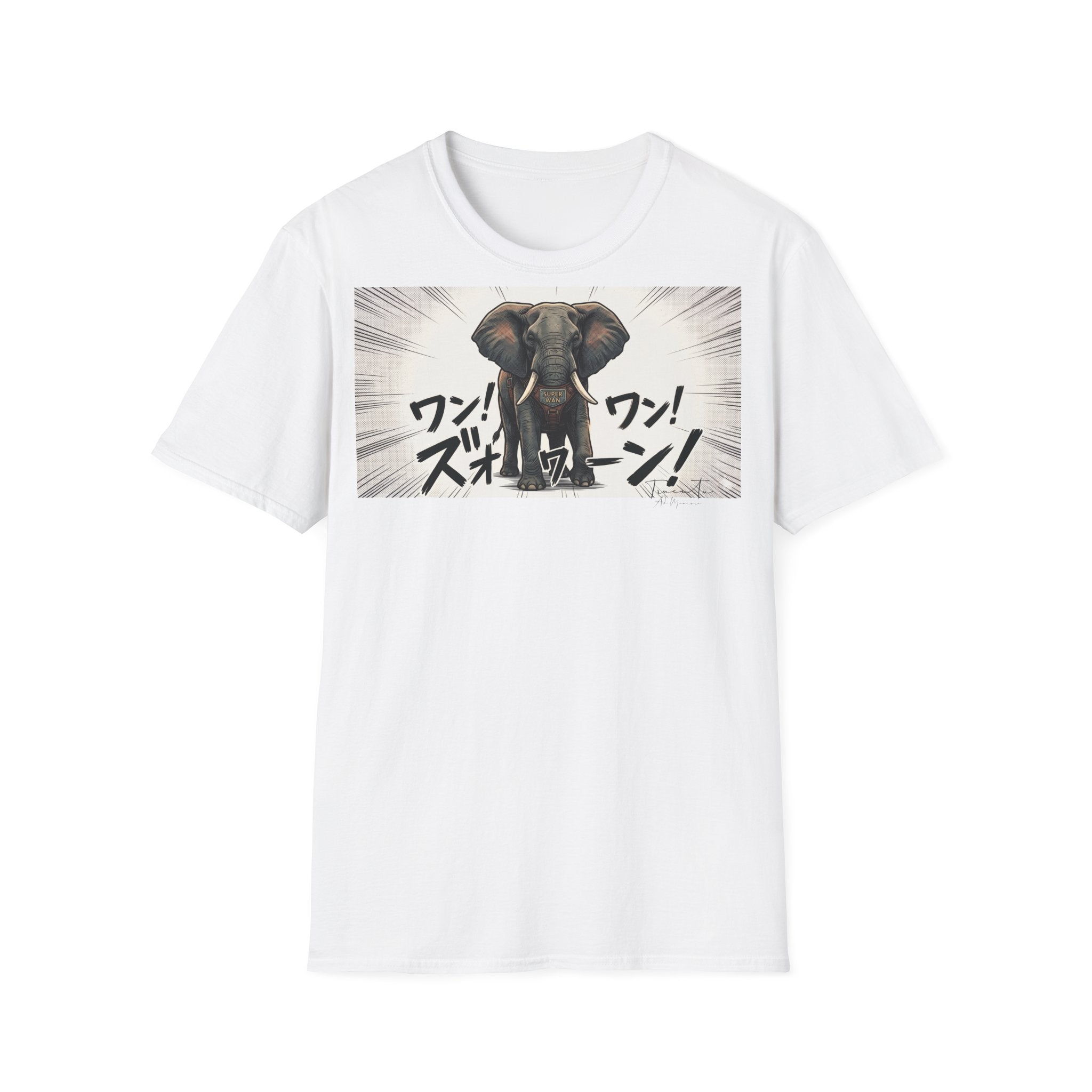 TRUCUTU Manga Elephant Softstyle T-Shirt – Japanese Anime Streetwear