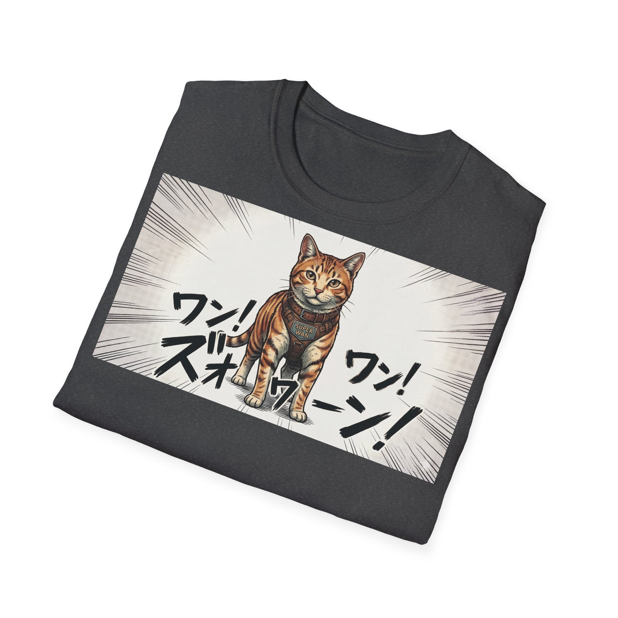 TRUCUTU Manga Cat Softstyle T-Shirt – Japanese Anime Streetwear