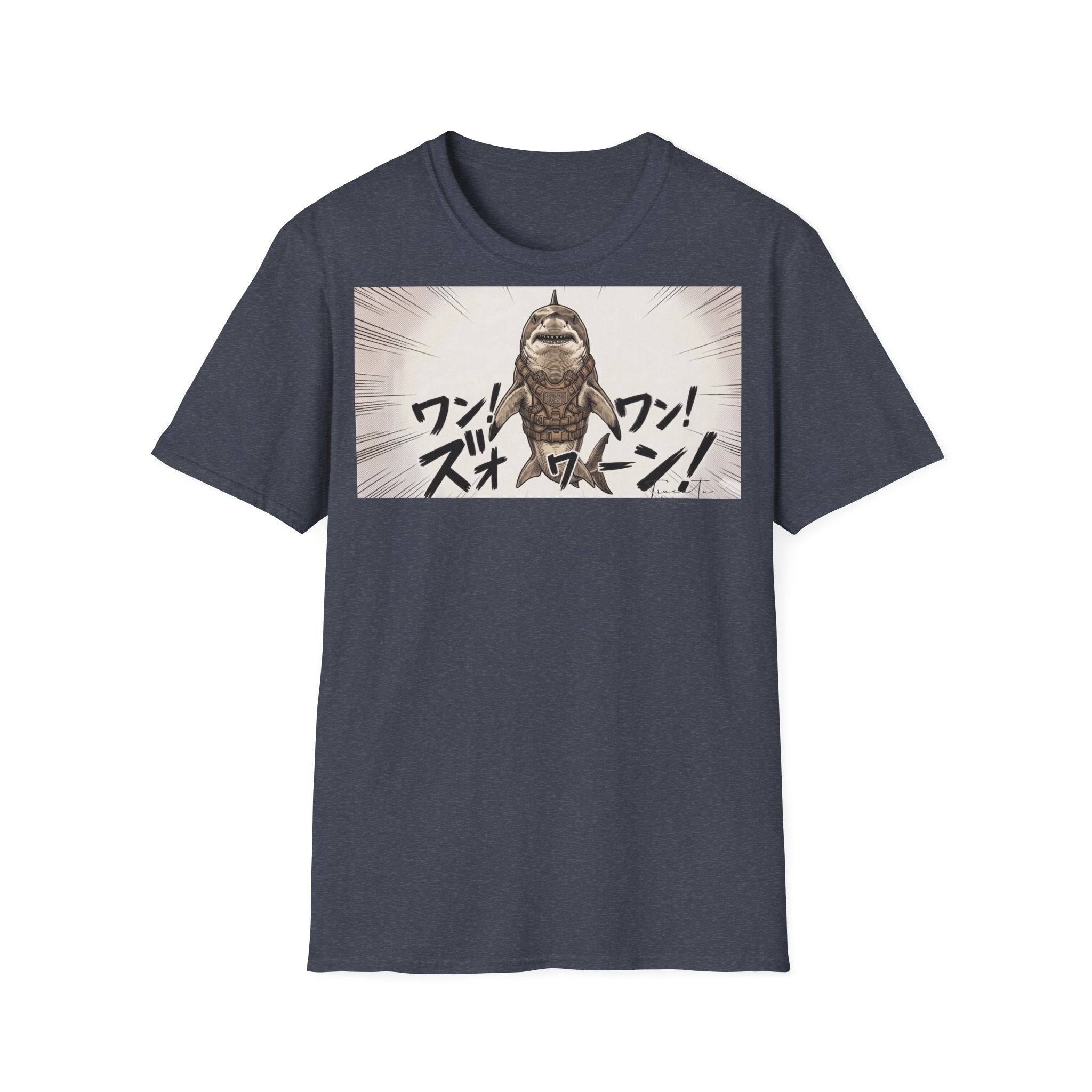 TRUCUTU Manga Shark Softstyle T-Shirt – Japanese Anime Streetwear