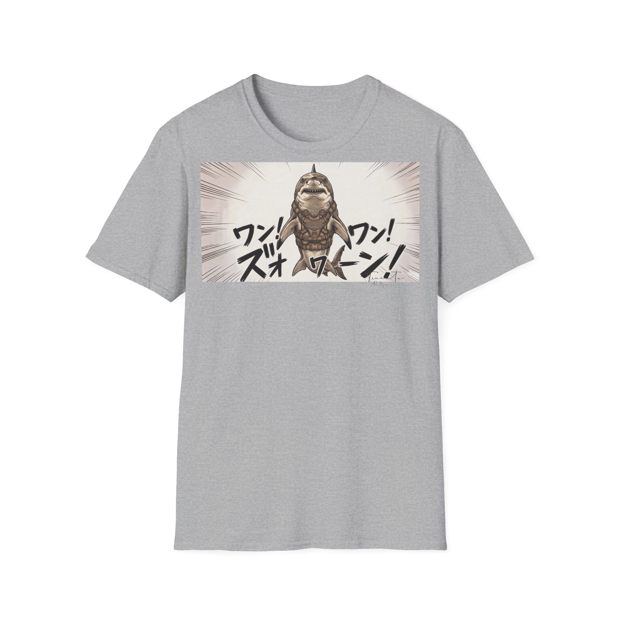 TRUCUTU Manga Shark Softstyle T-Shirt – Japanese Anime Streetwear