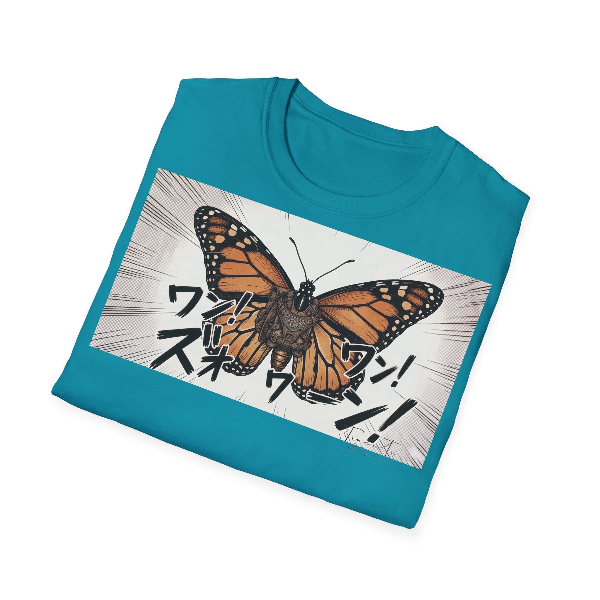 TRUCUTU Manga Butterfly Softstyle T-Shirt – Japanese Anime Streetwear