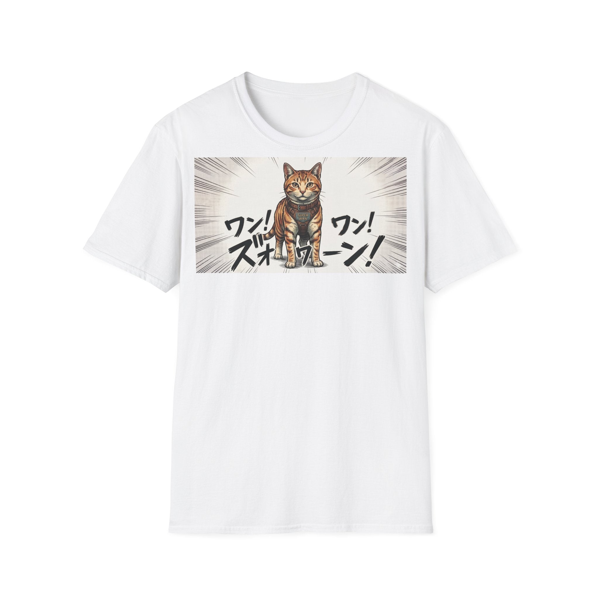 TRUCUTU Manga Cat Softstyle T-Shirt – Japanese Anime Streetwear