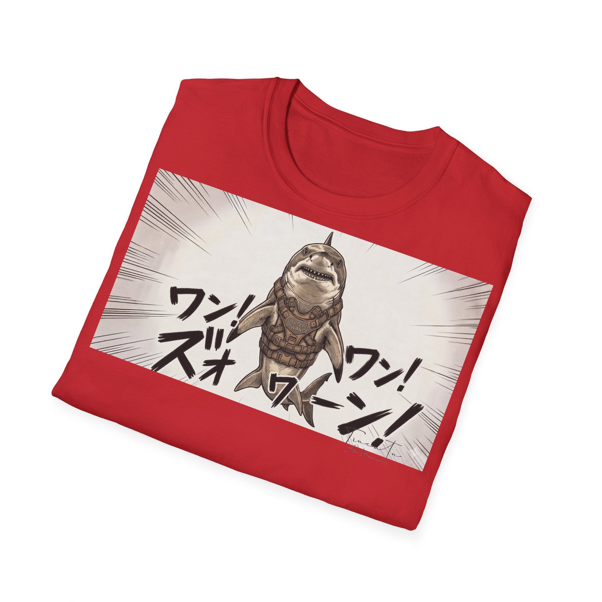 TRUCUTU Manga Shark Softstyle T-Shirt – Japanese Anime Streetwear