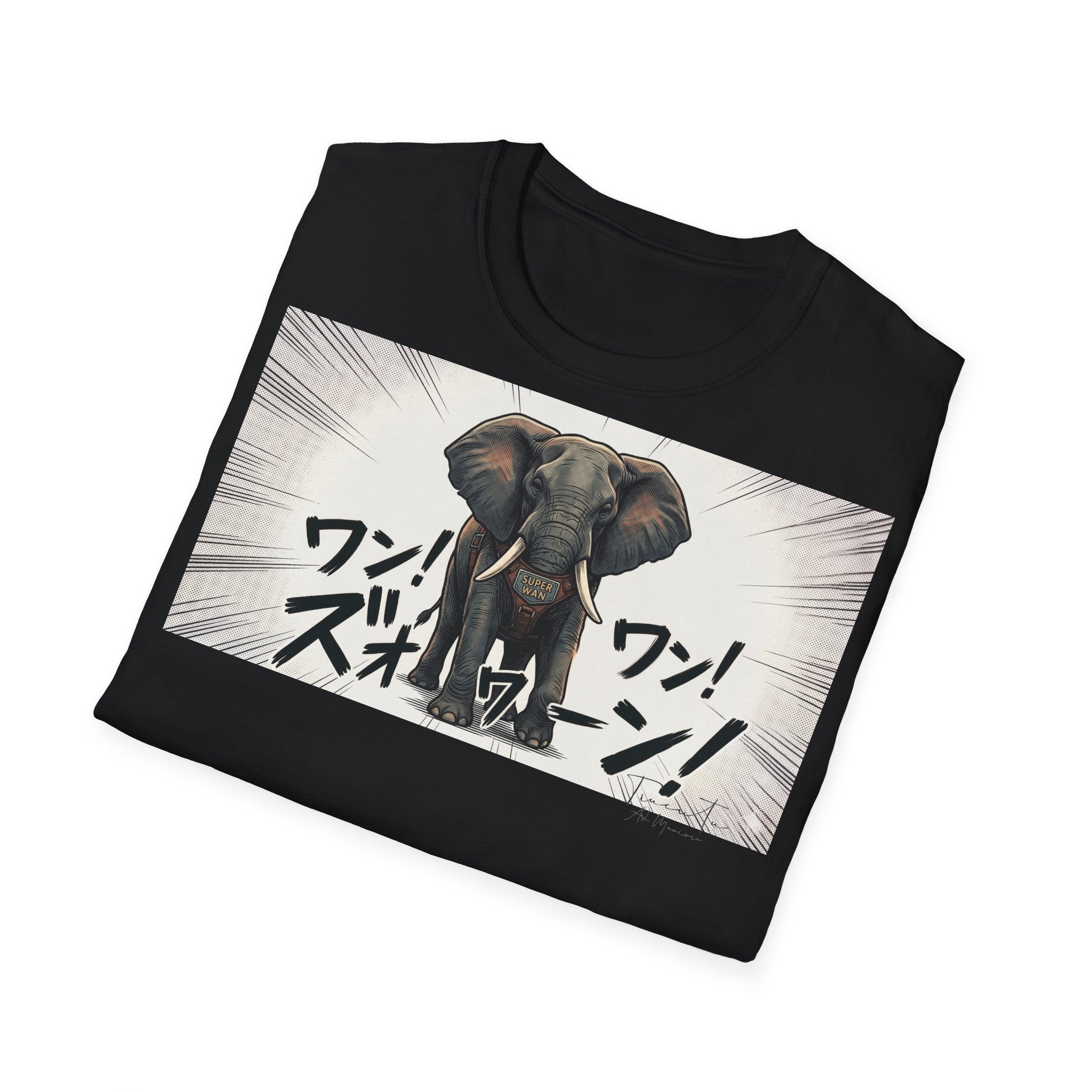 TRUCUTU Manga Elephant Softstyle T-Shirt – Japanese Anime Streetwear