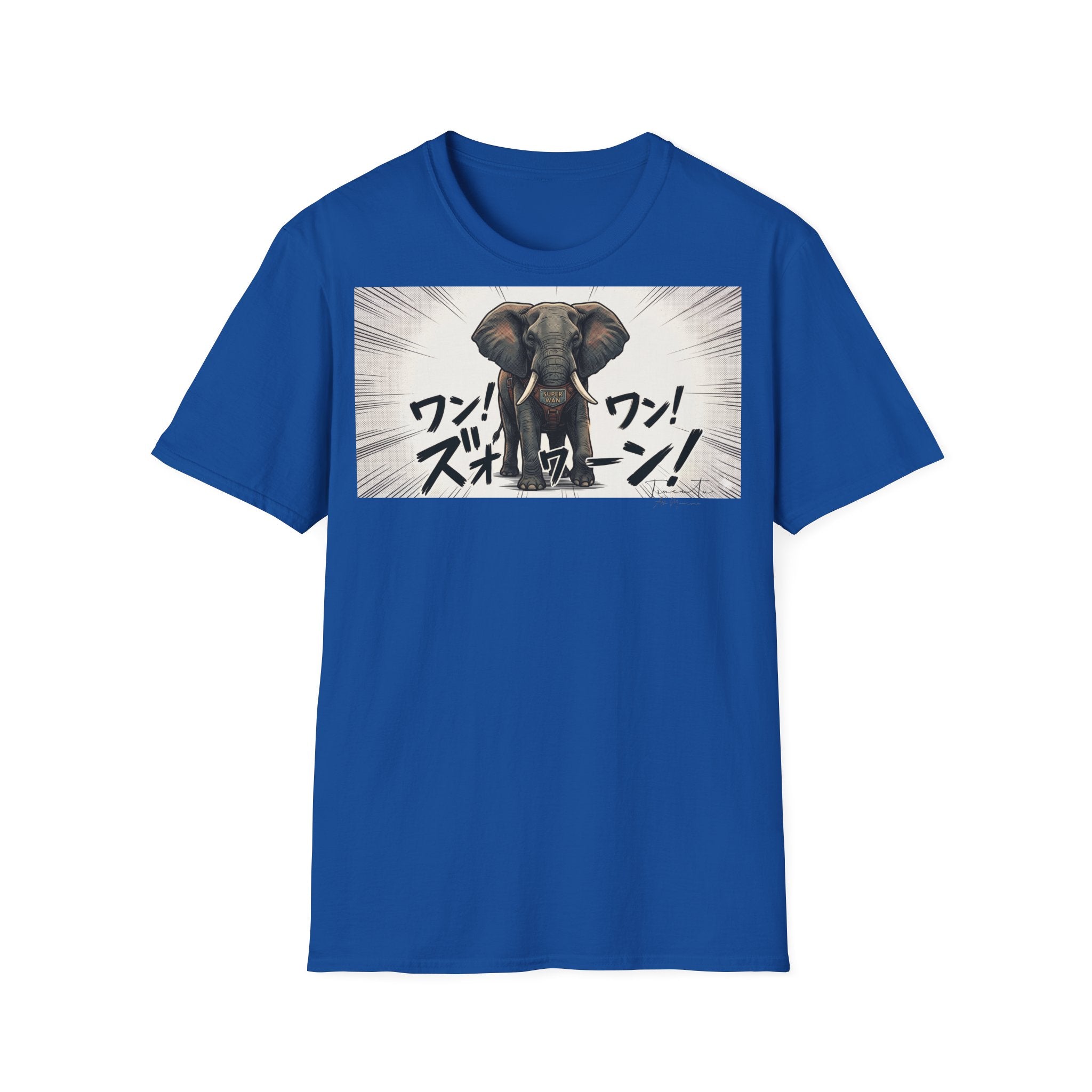 TRUCUTU Manga Elephant Softstyle T-Shirt – Japanese Anime Streetwear