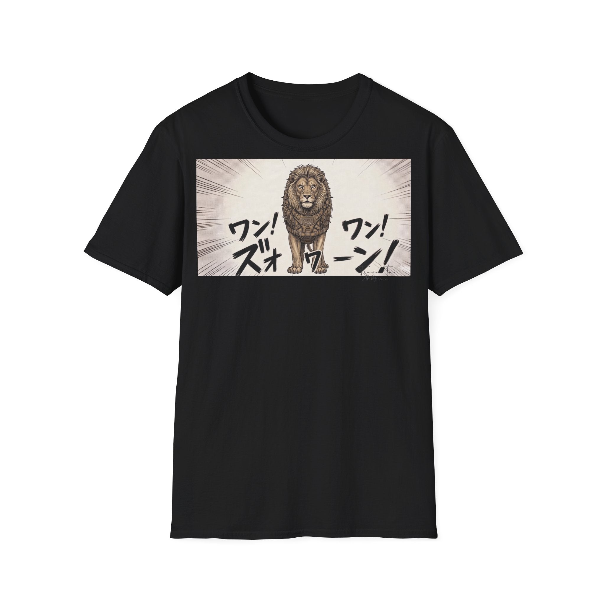 TRUCUTU Manga Lion Softstyle T-Shirt – Japanese Anime Streetwear