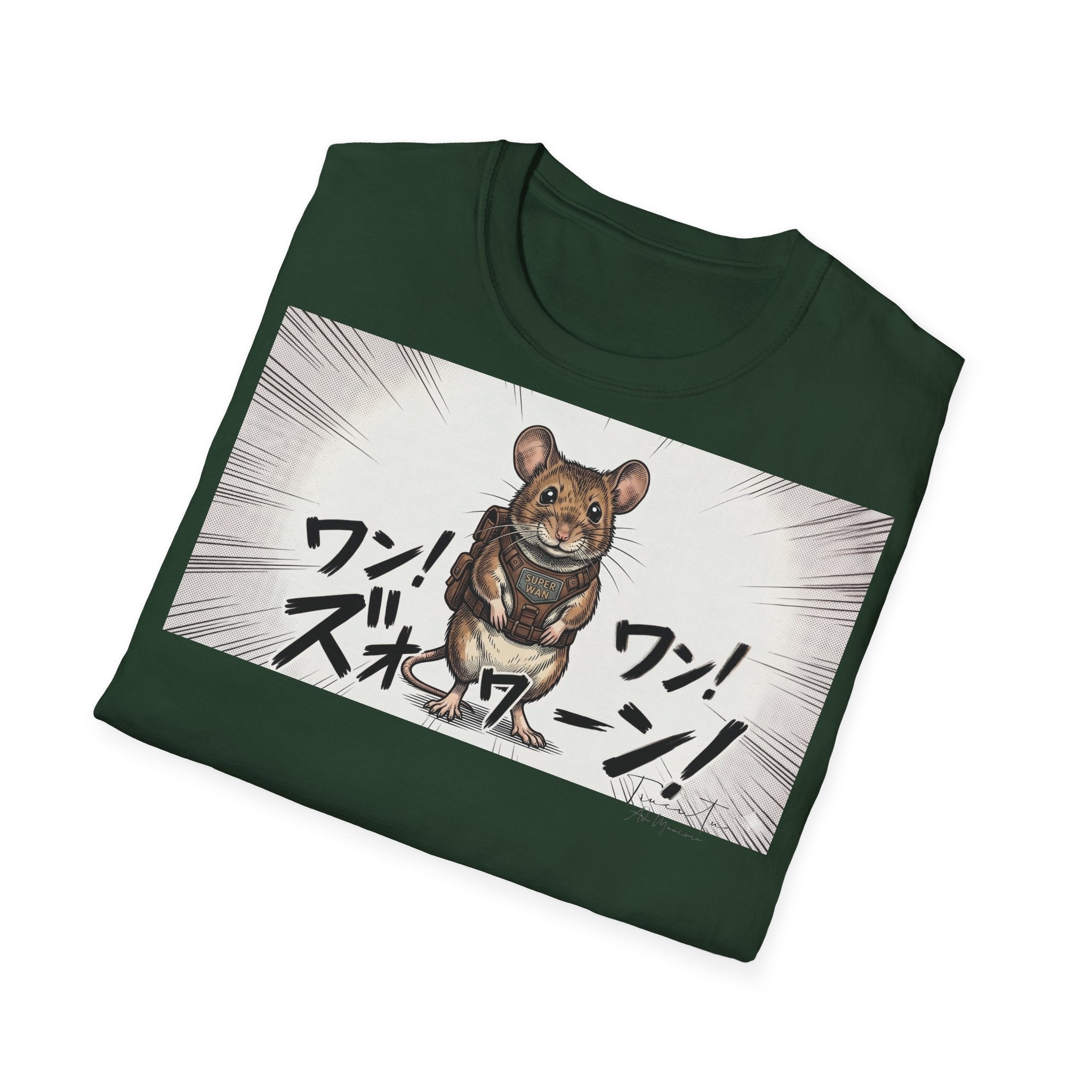 TRUCUTU Manga Mouse Softstyle T-Shirt – Japanese Anime Streetwear