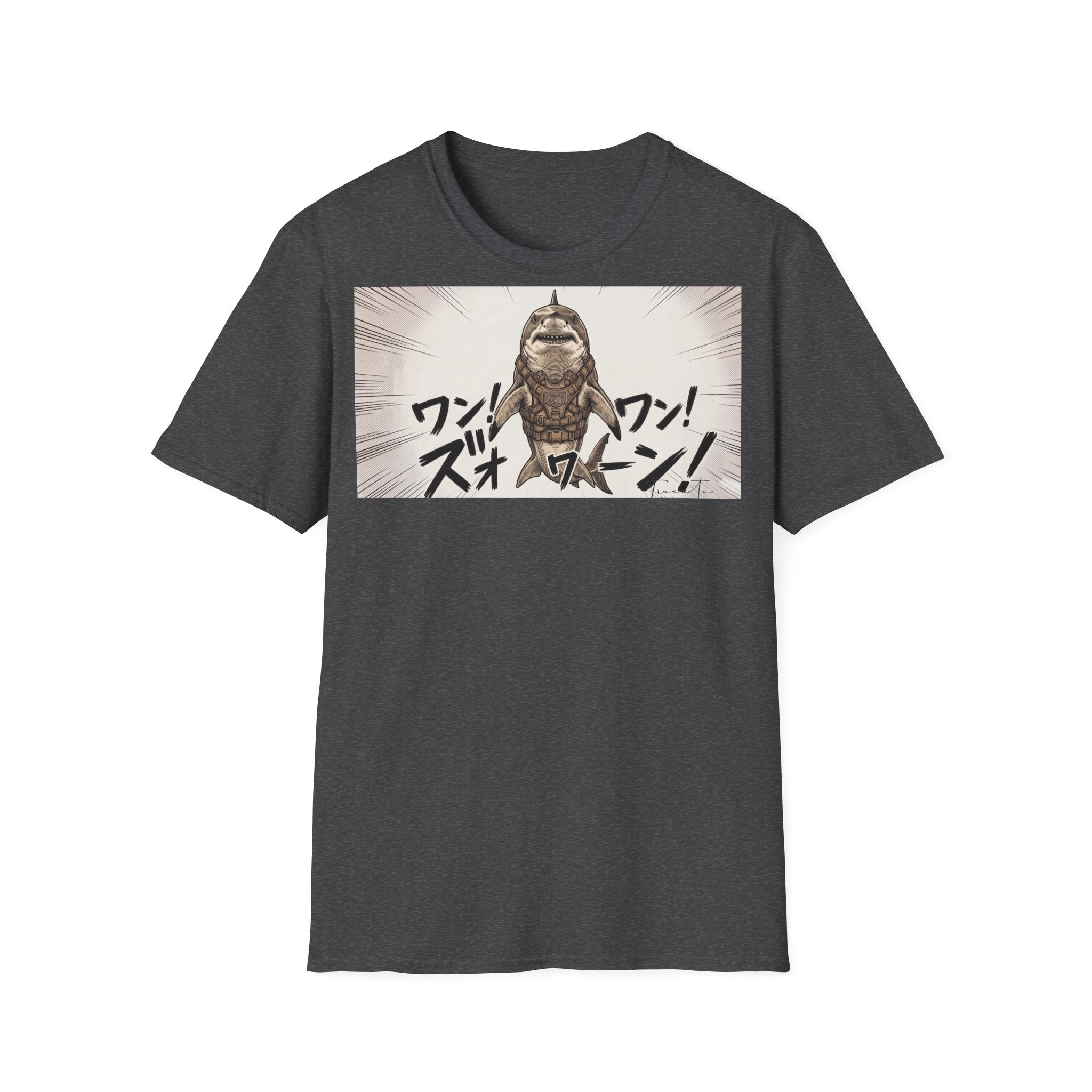 TRUCUTU Manga Shark Softstyle T-Shirt – Japanese Anime Streetwear