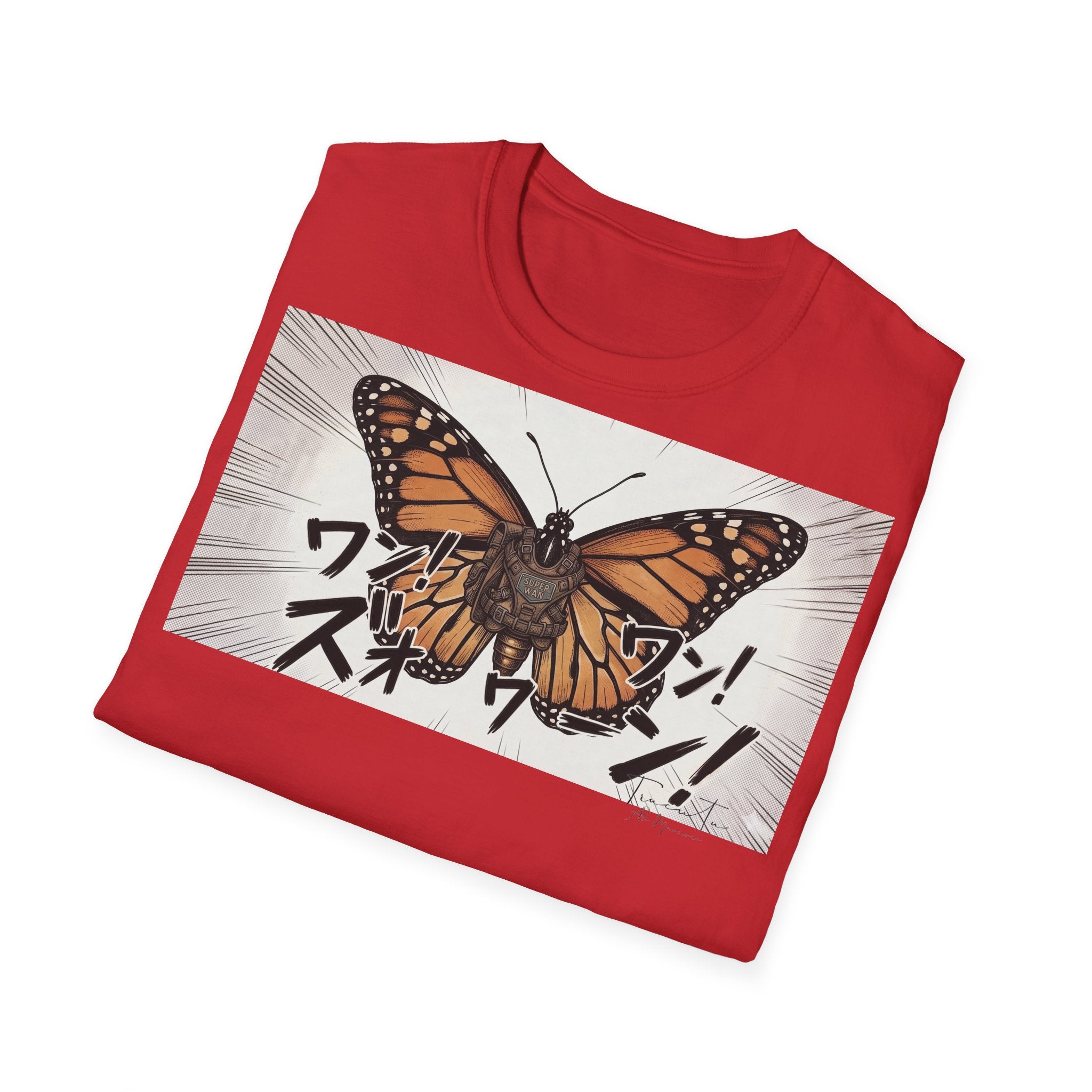 TRUCUTU Manga Butterfly Softstyle T-Shirt – Japanese Anime Streetwear